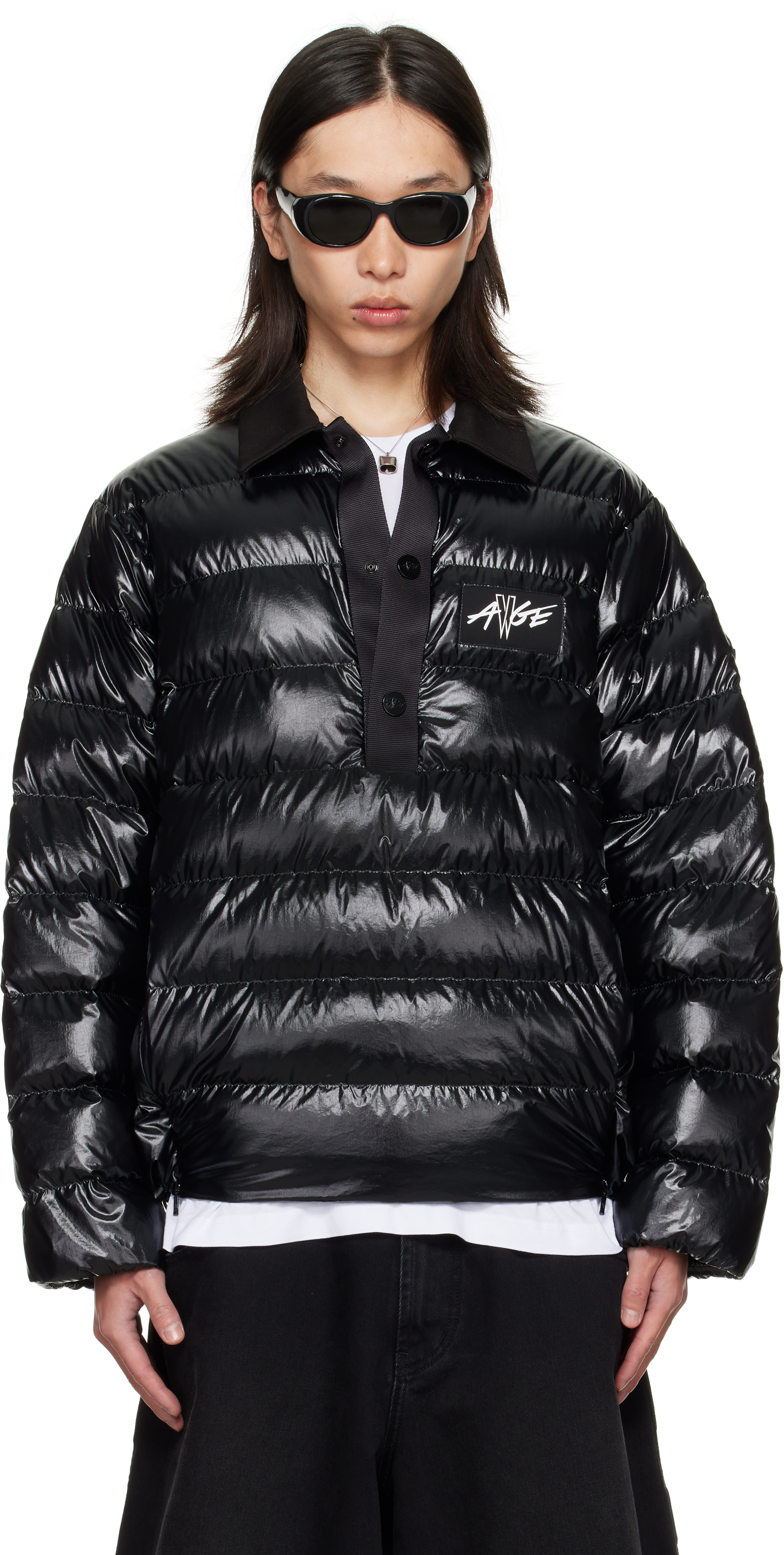 Moncler Genius: Moncler x A$AP Rocky ブラック Vardar シャツ ダウン