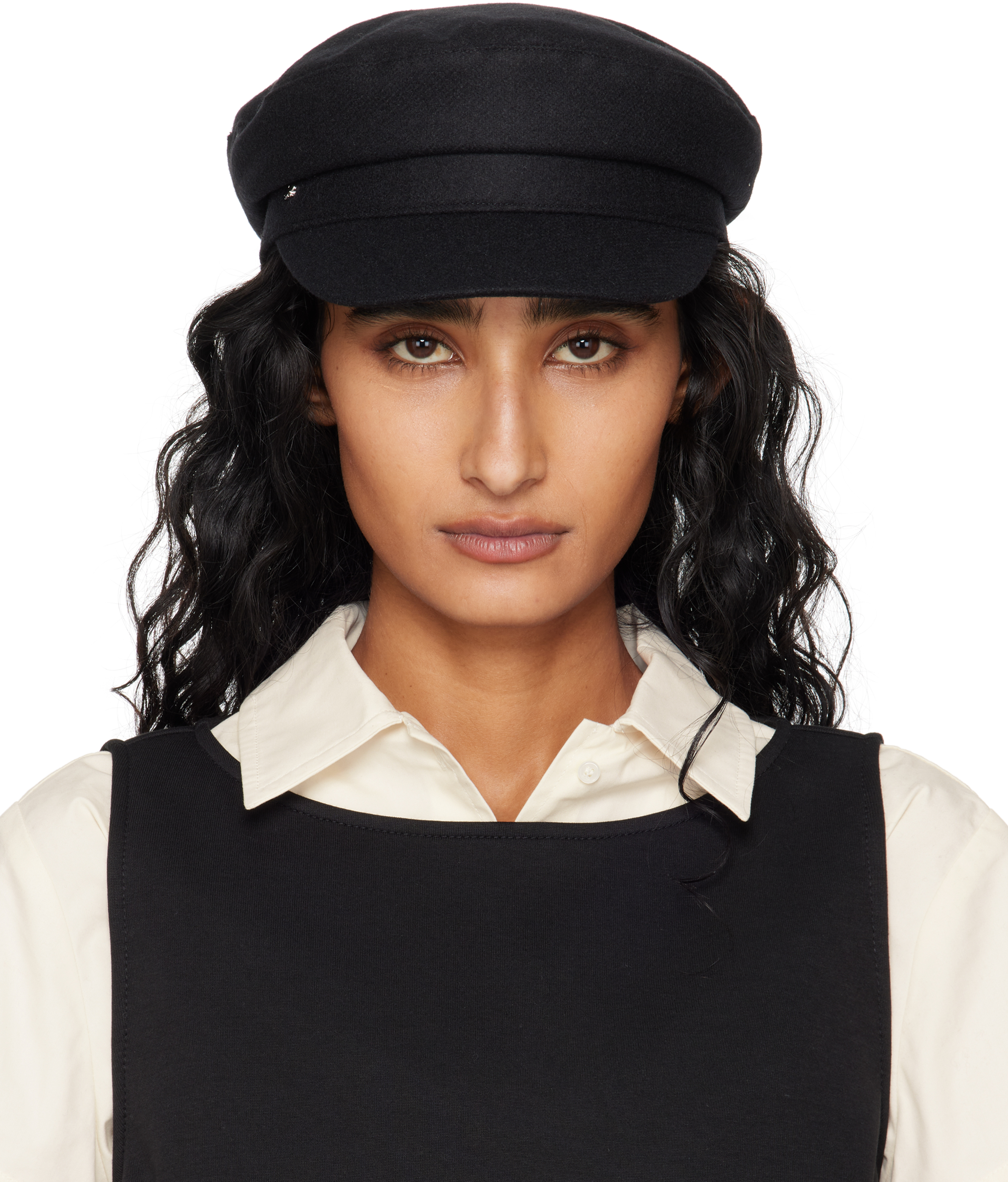 Weekend Max Mara Black Angora Cap In Black