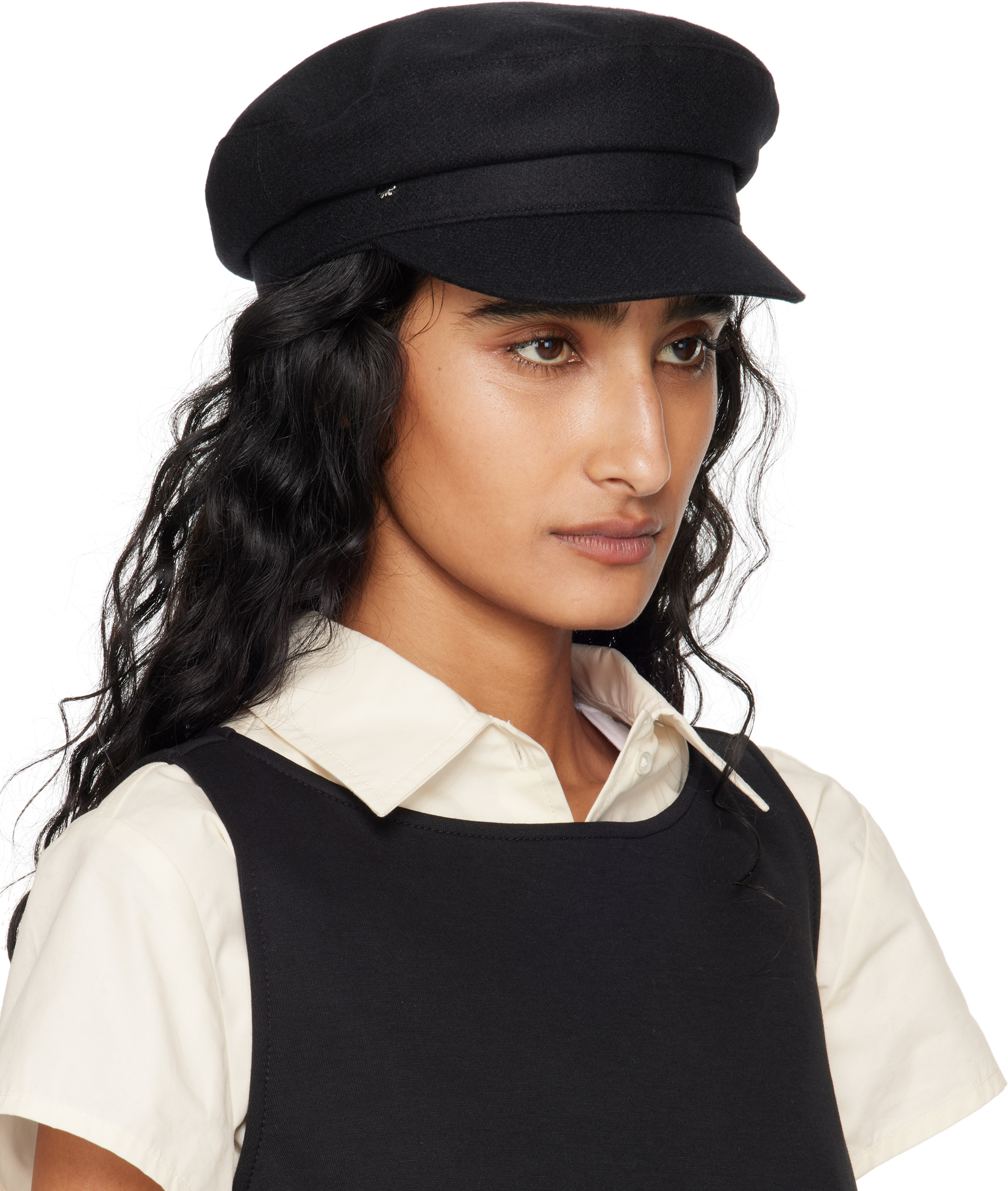 Weekend Max Mara Black Angora Cap In Black