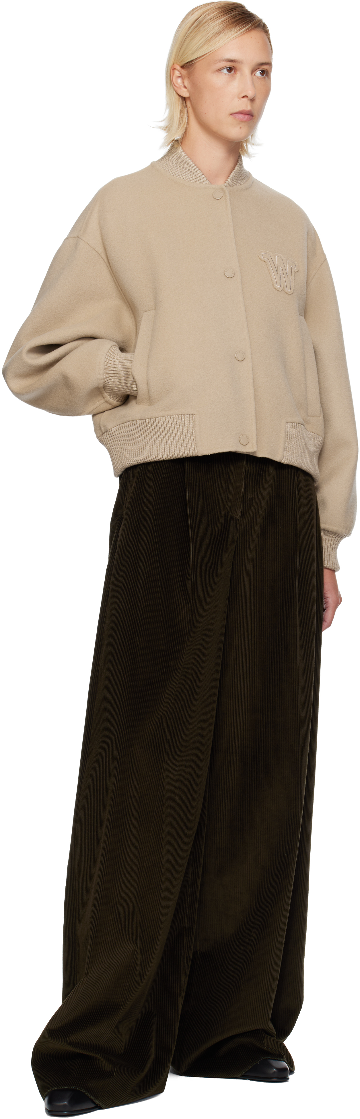 Weekend Max Mara Beige Zelante Bomber Jacket In Neutral