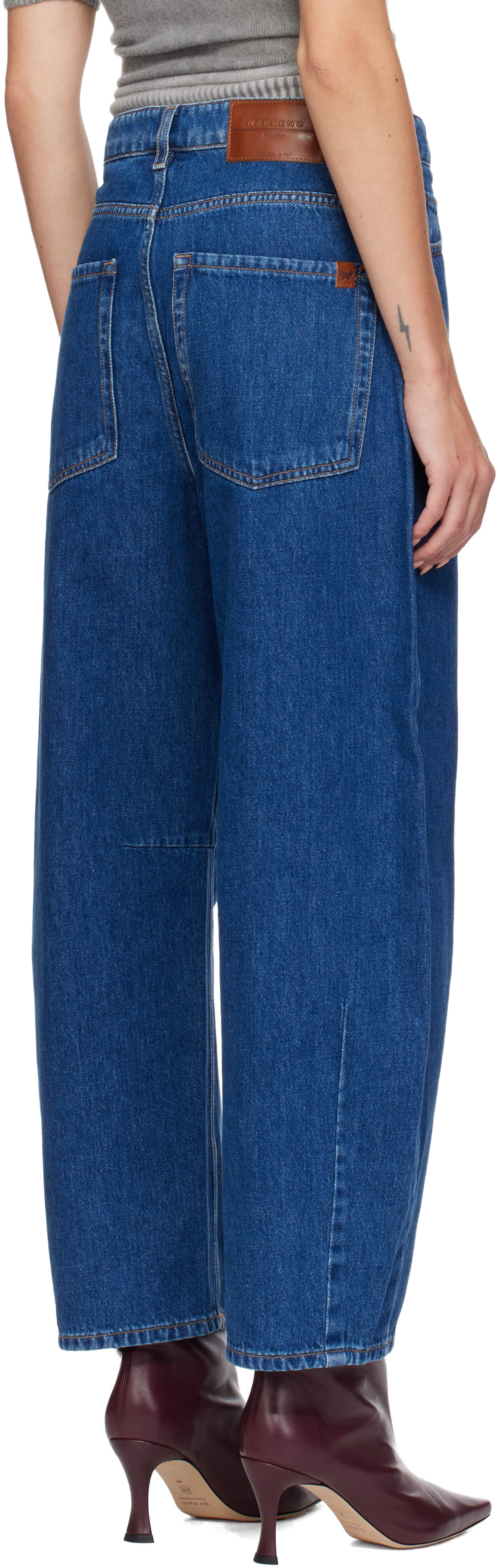 Weekend Max Mara Navy Douglas Jeans In Blue