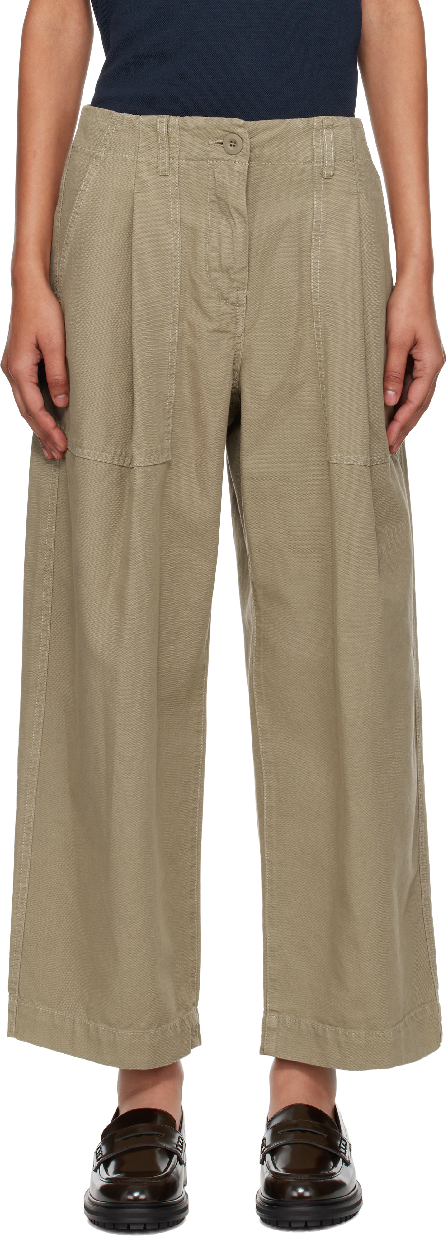 Weekend Max Mara Beige Vista Trousers