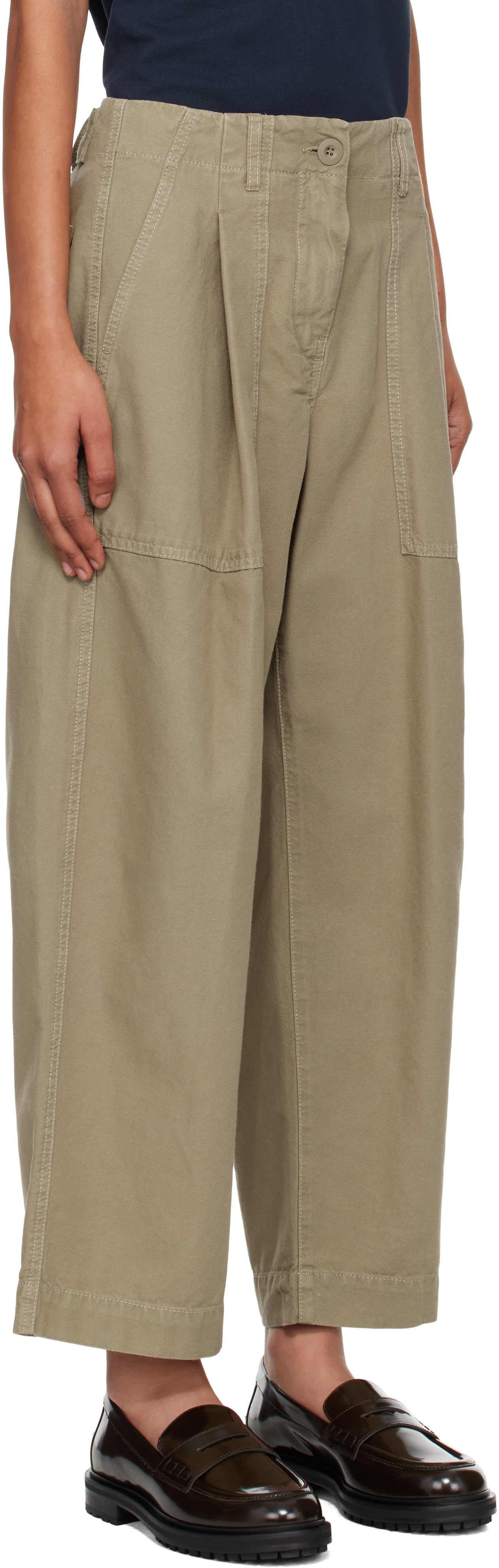 Weekend Max Mara Beige Vista Trousers