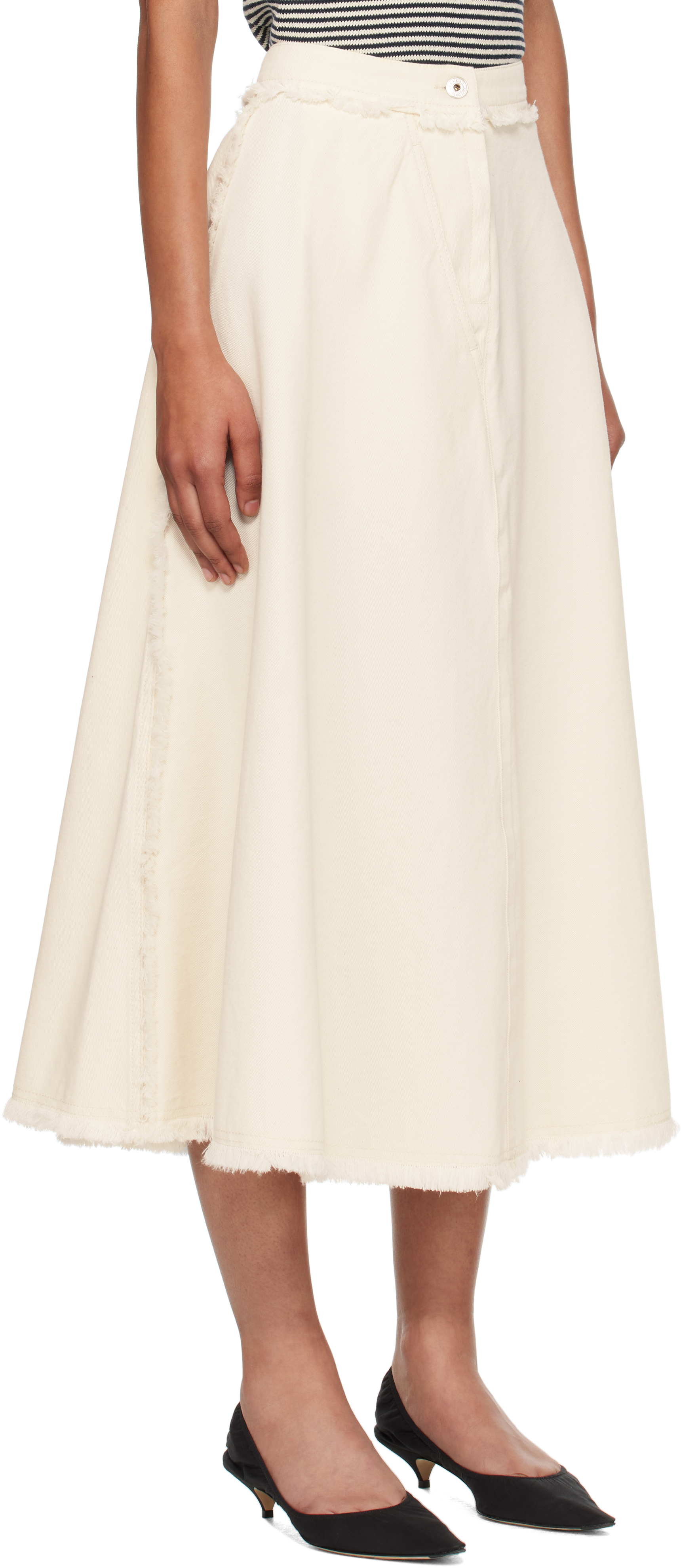 Weekend Max Mara Off-white Alvaro Midi Skirt