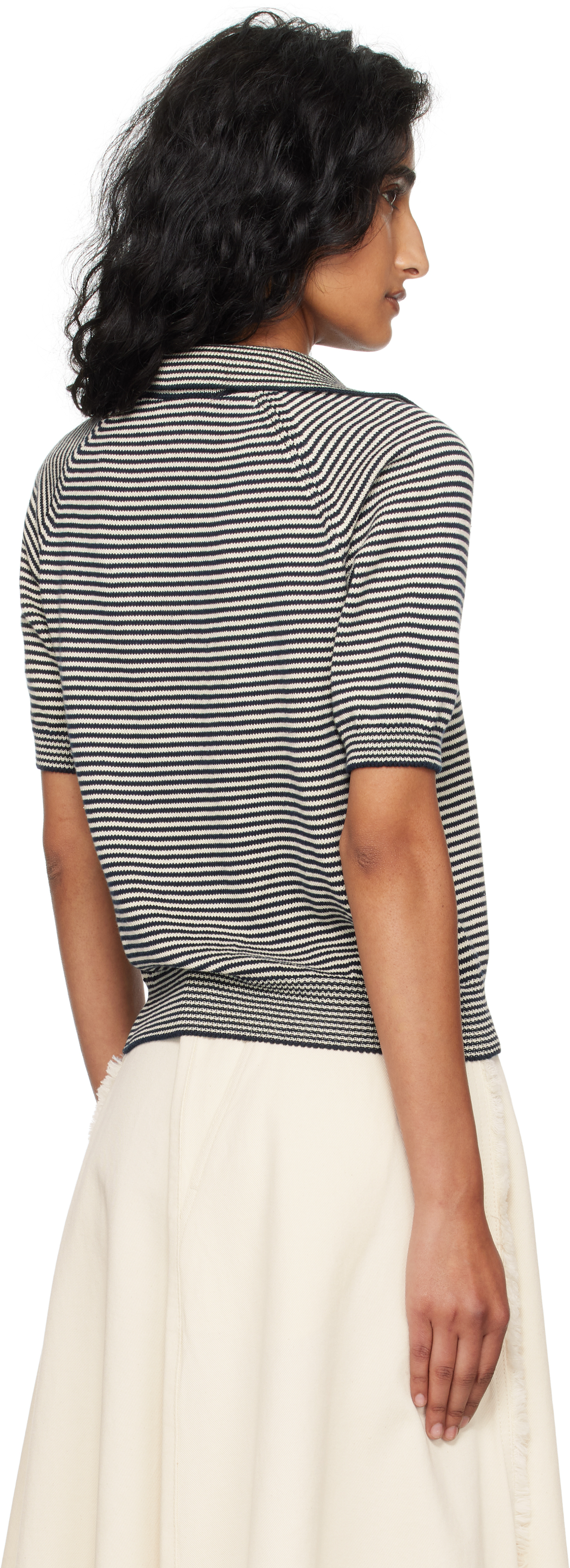 Weekend Max Mara Navy & Off-white Junior Polo