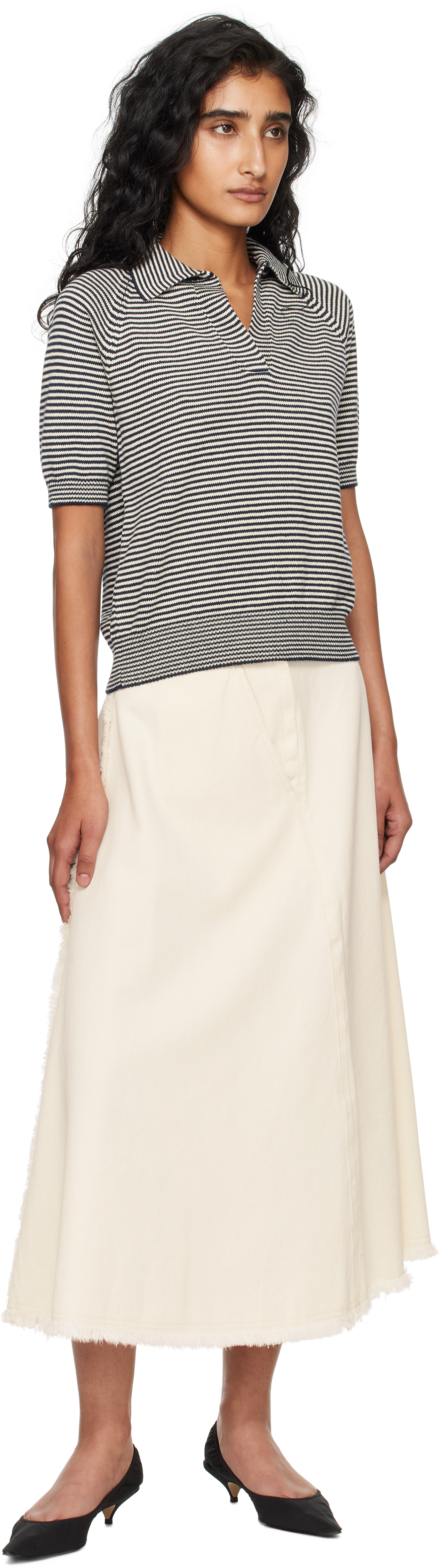 Weekend Max Mara Navy & Off-white Junior Polo