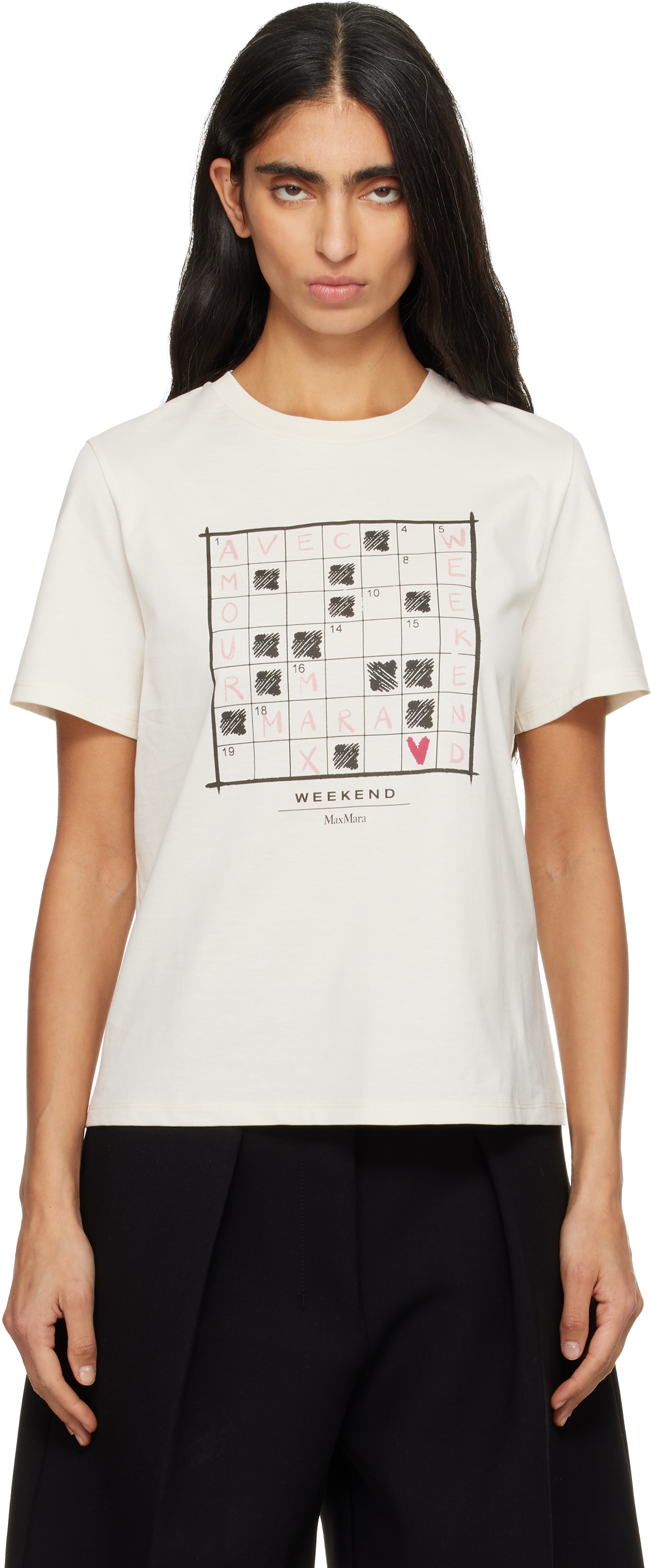 Weekend Max Mara Off-white Clown T-shirt In White