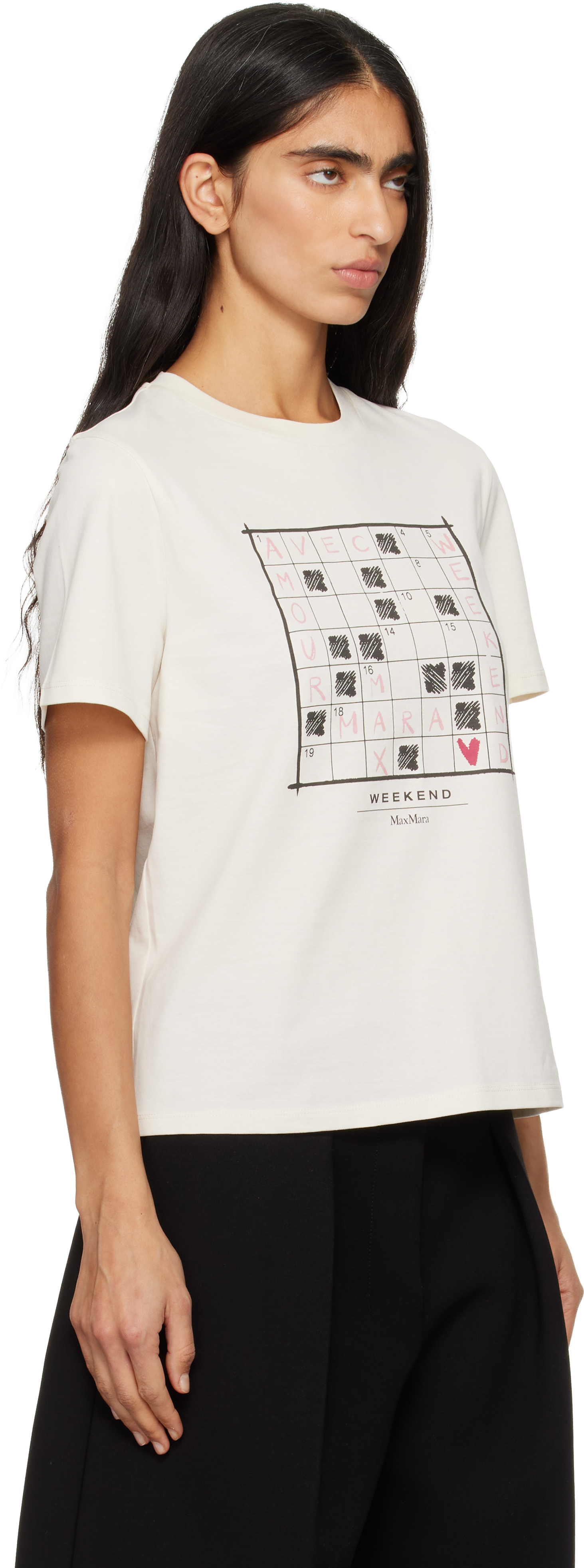Weekend Max Mara Off-white Clown T-shirt In White