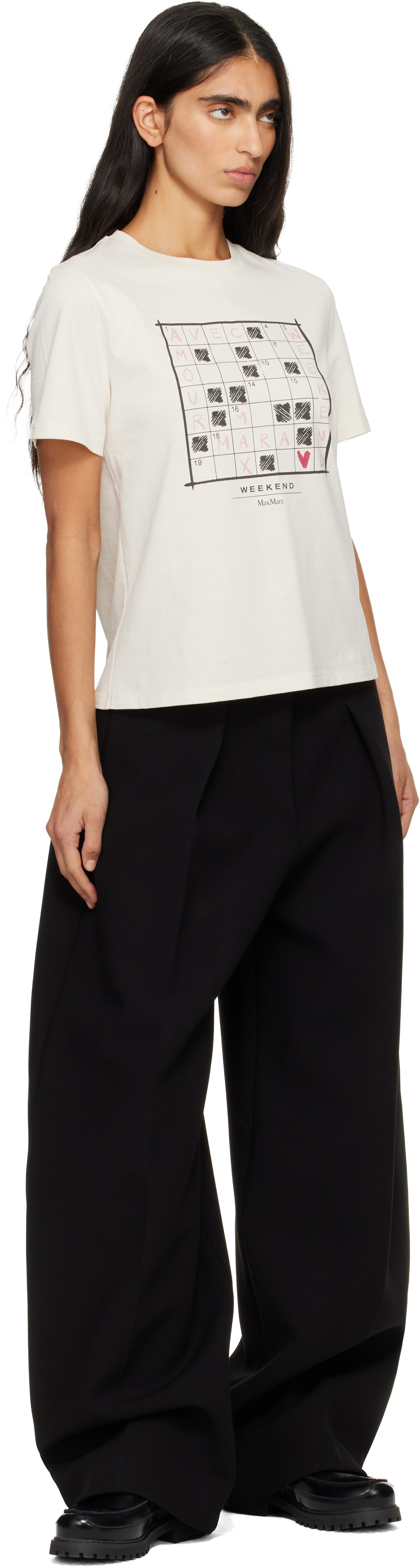 Weekend Max Mara Off-white Clown T-shirt In White