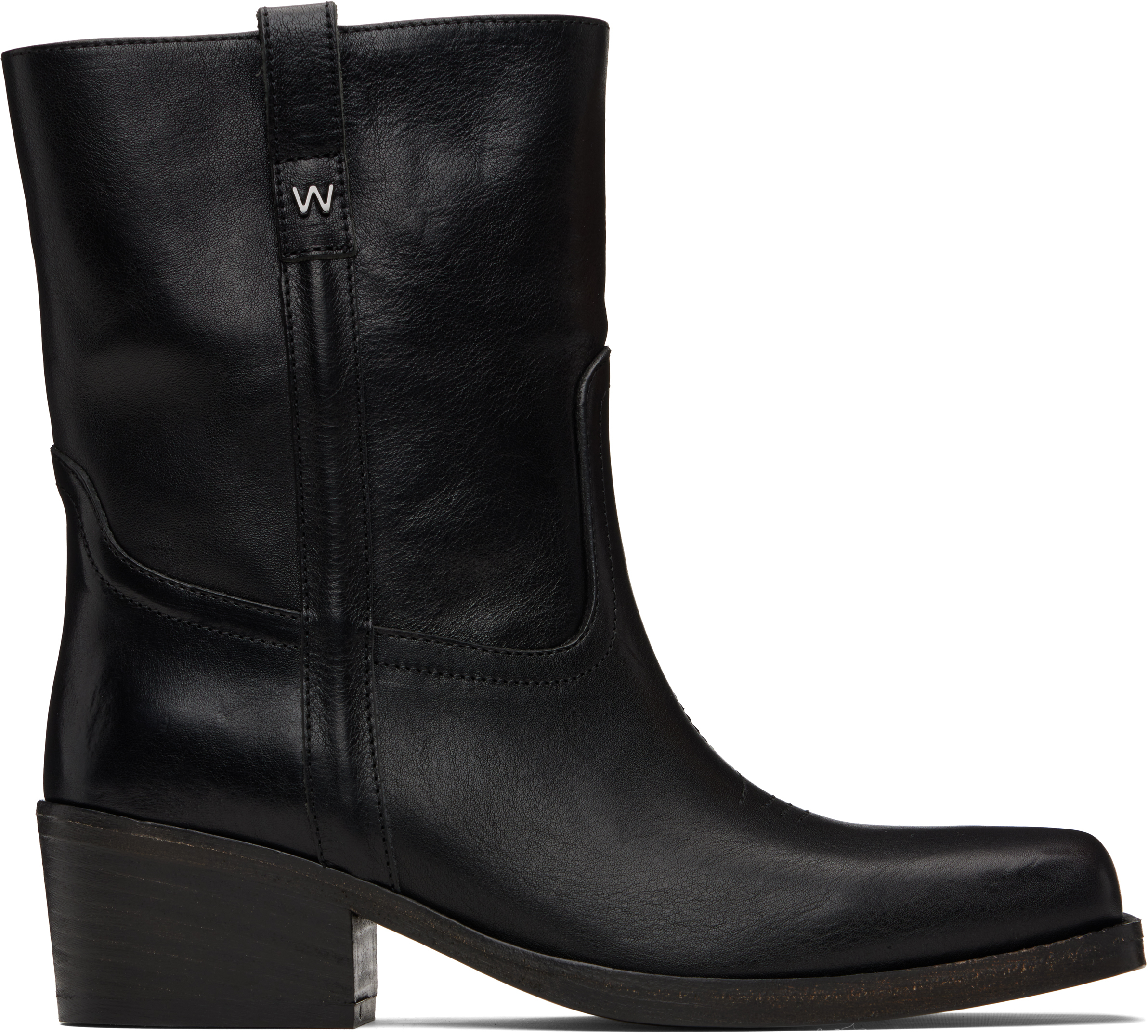 Weekend Max Mara Black Ranch Boots In Black
