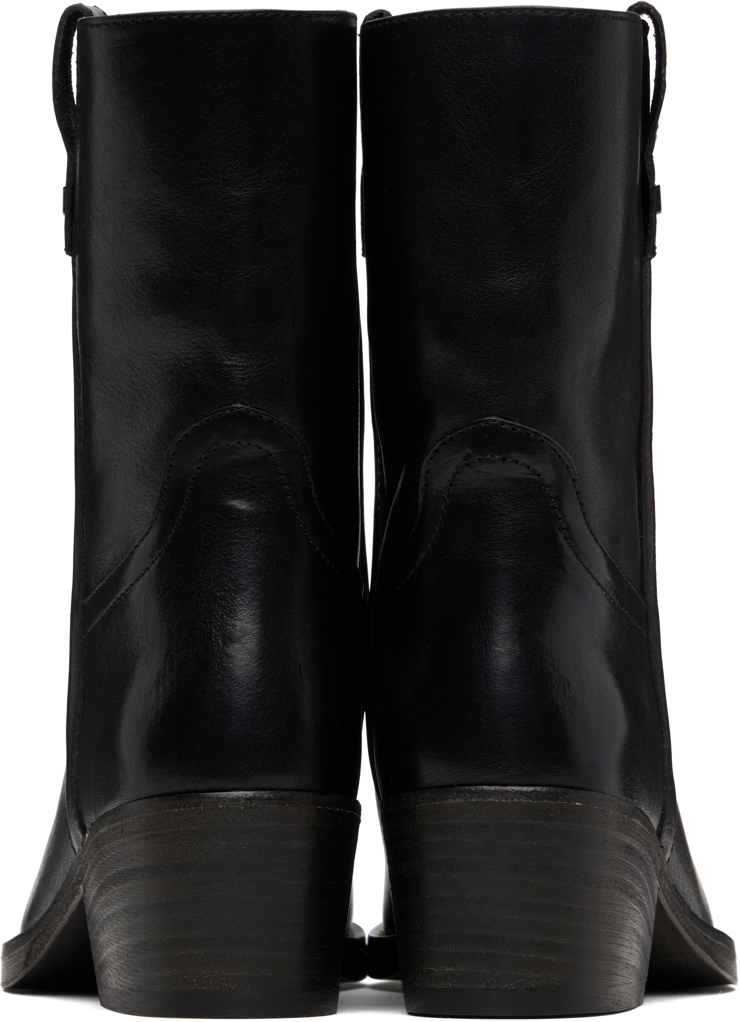 Weekend Max Mara Black Ranch Boots In Black