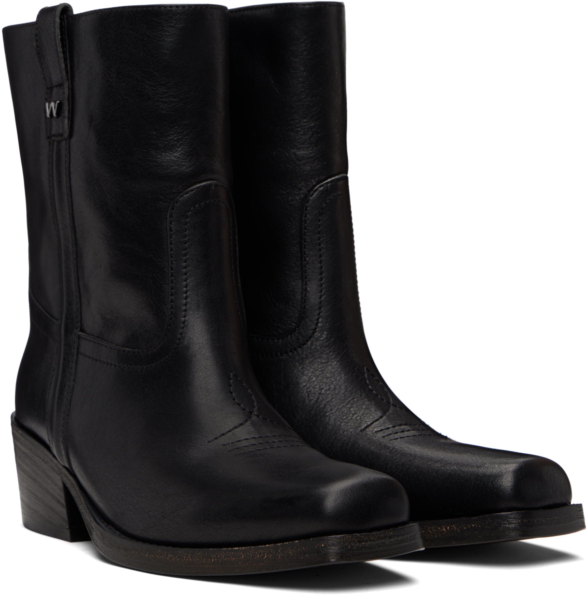 Weekend Max Mara Black Ranch Boots In Black