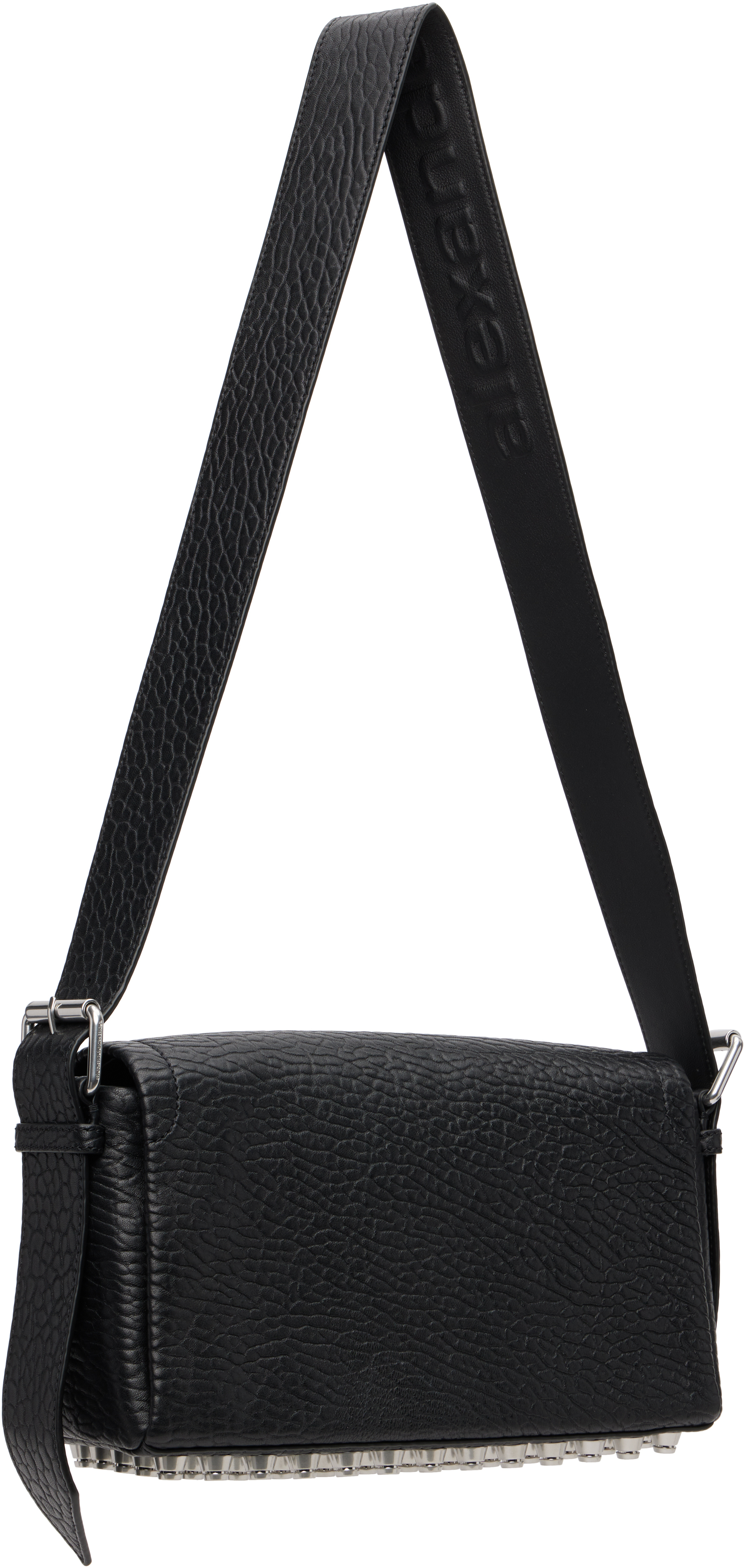 Alexander Wang Black Medium Ricco Flap Bag In Black