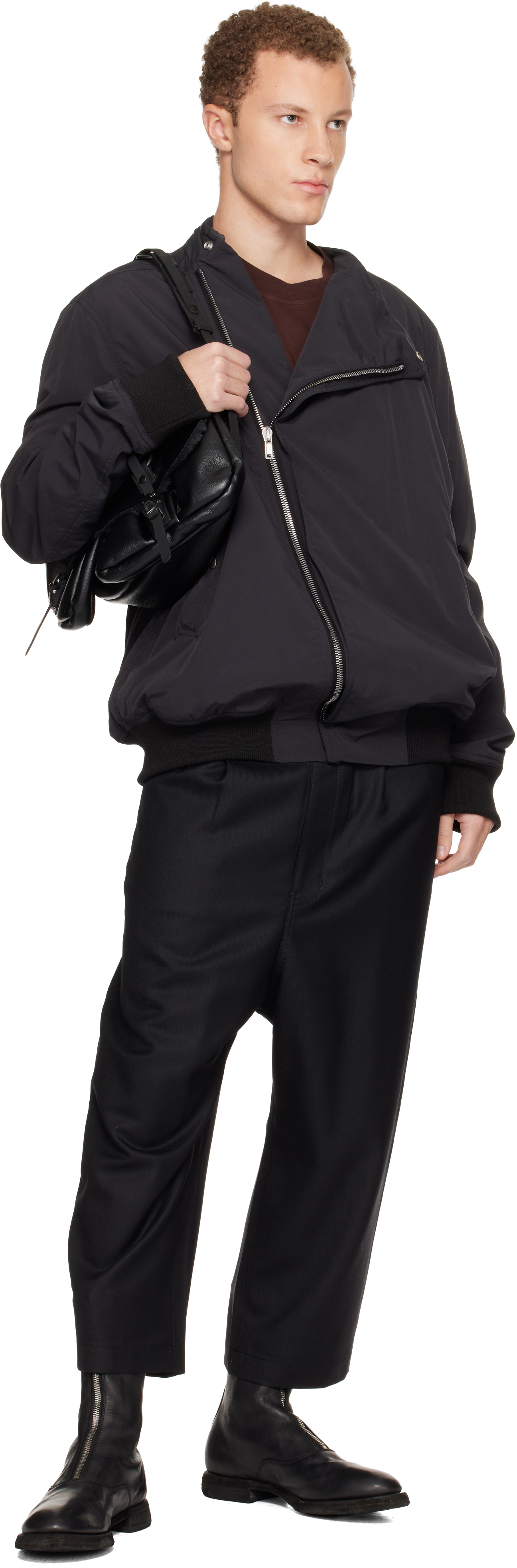 Innerraum Black Object Hm2 Small Half Moon Bag In Black