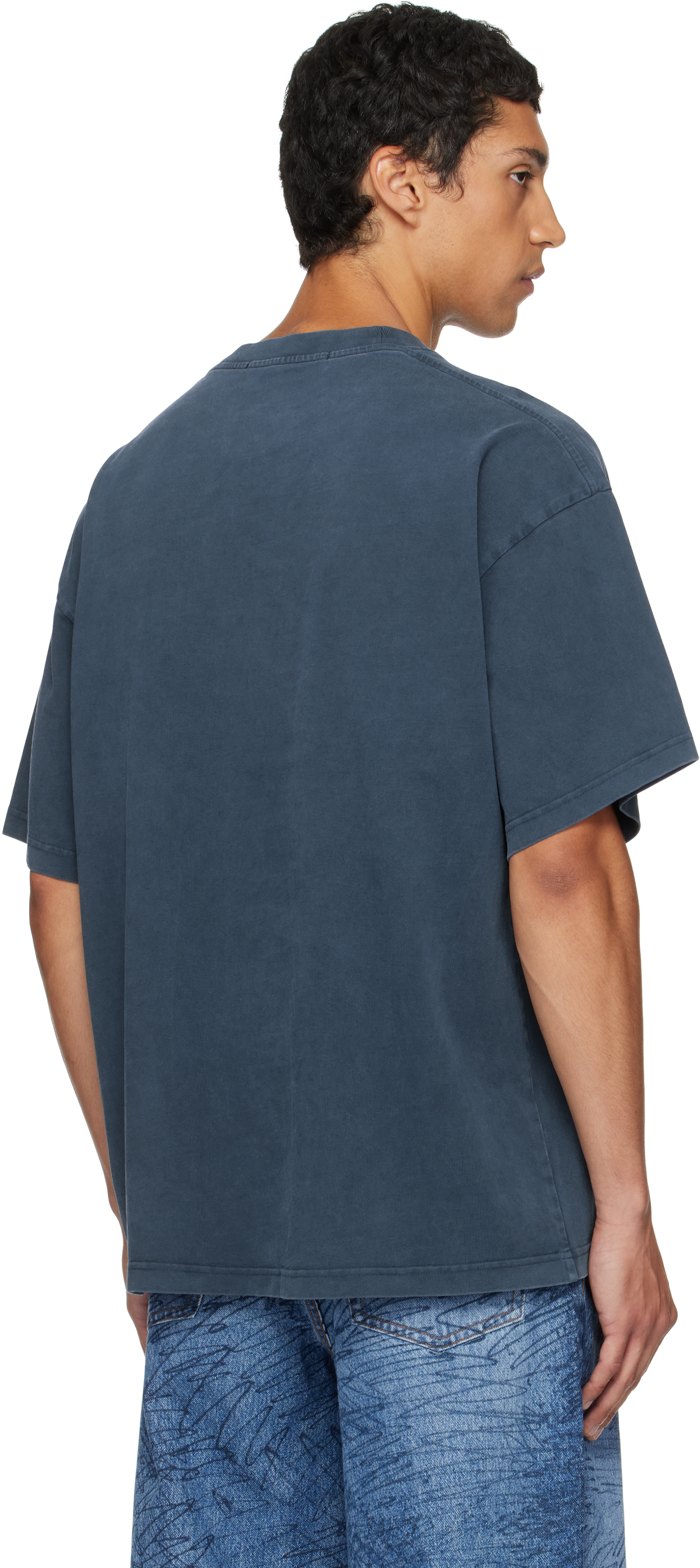 Alexander Wang Navy Short Sleeve T-shirt In Blue