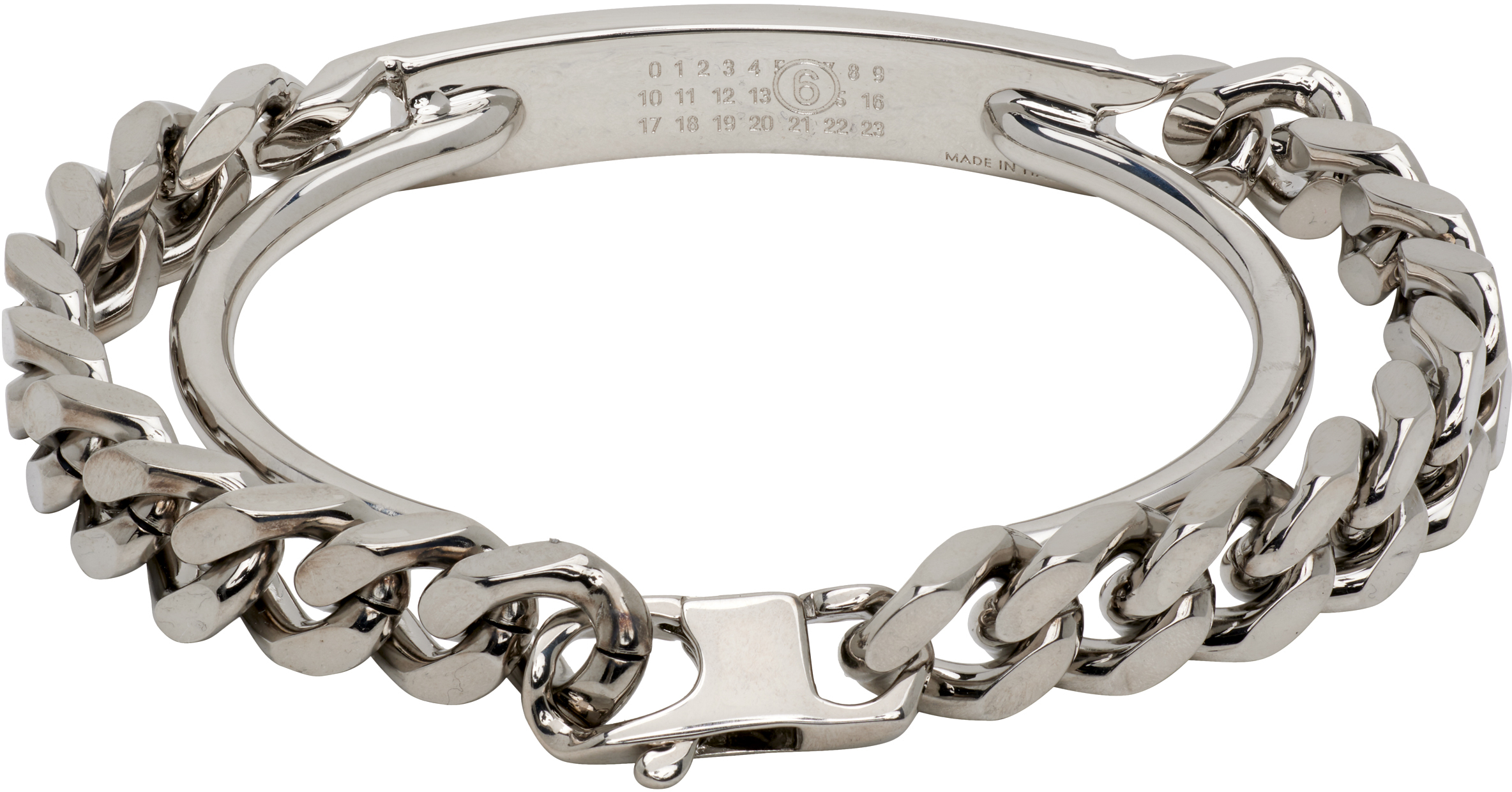 Mm6 Maison Margiela Chain Bracelet In Silver