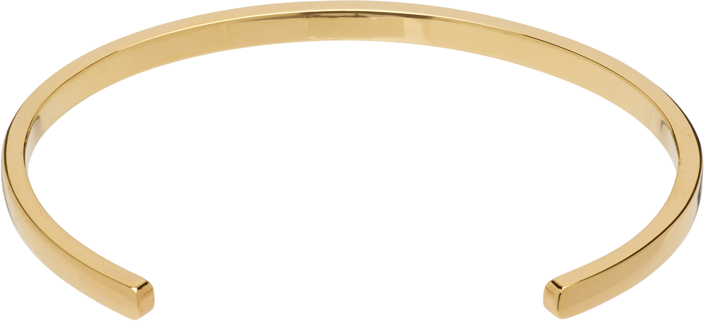 Mm6 Maison Margiela Logo Bracelet In Gold