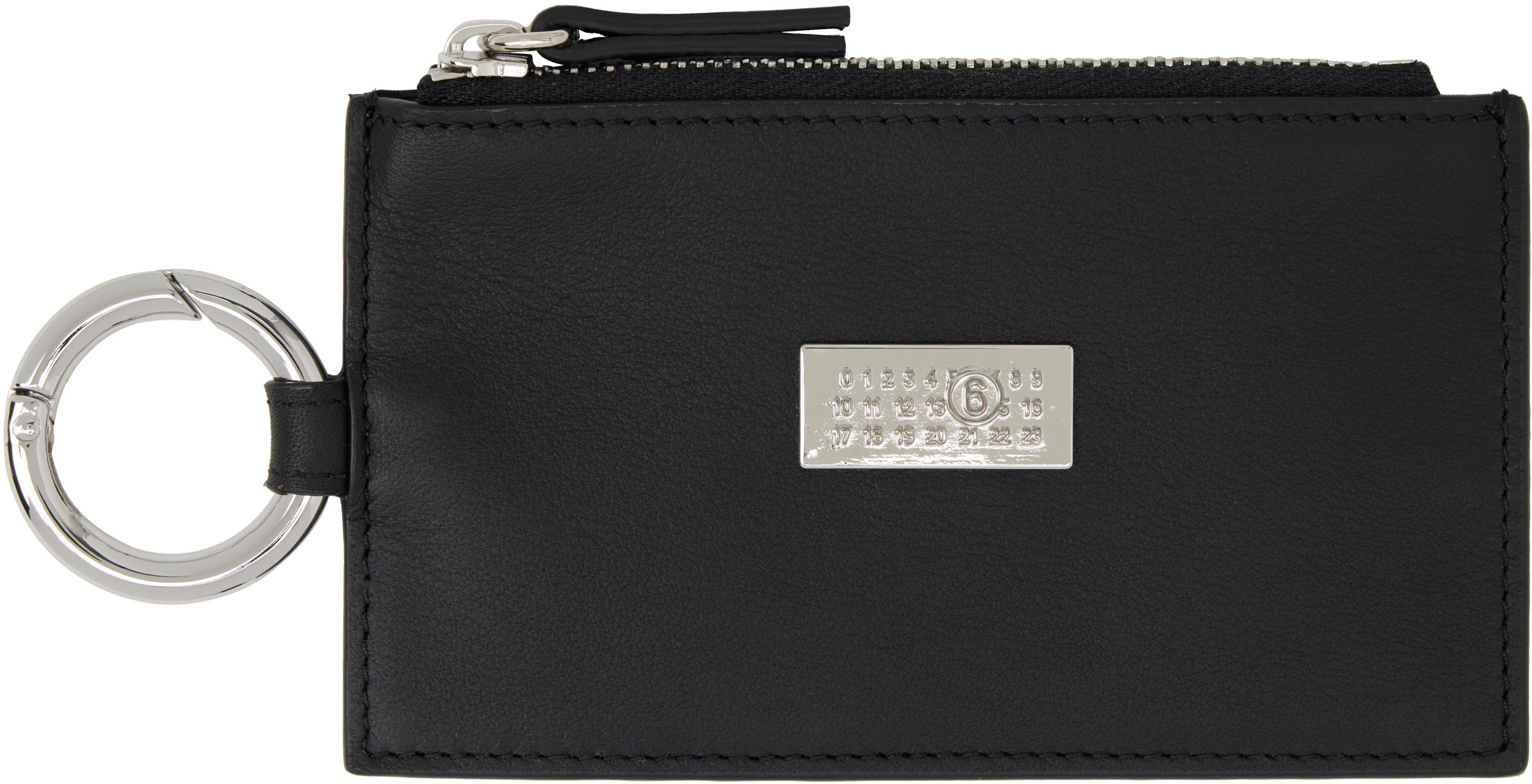 Black Leather Ring Wallet