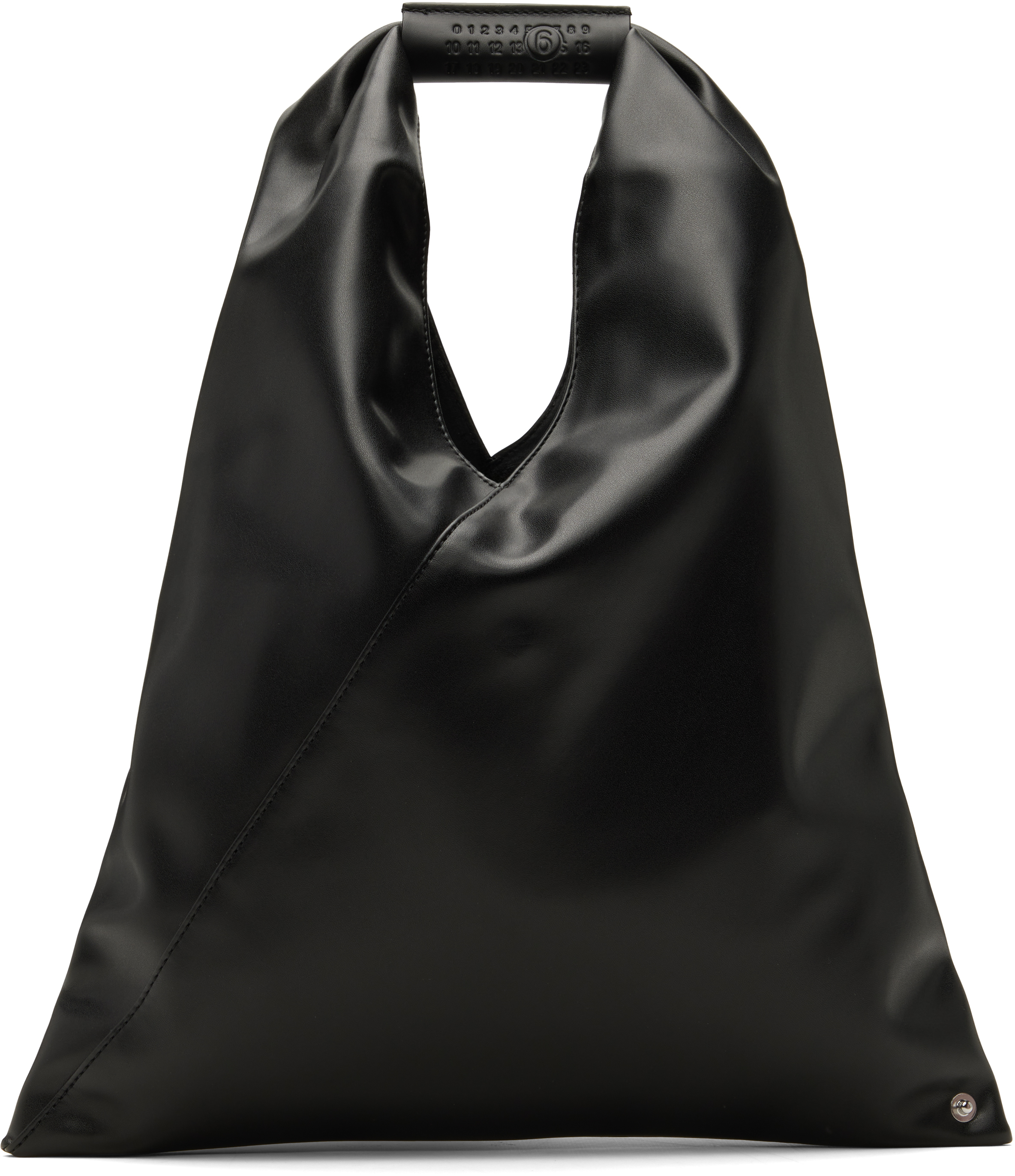 MM6 Maison Margielaのブラック ミニ Classic トライアングルトートが