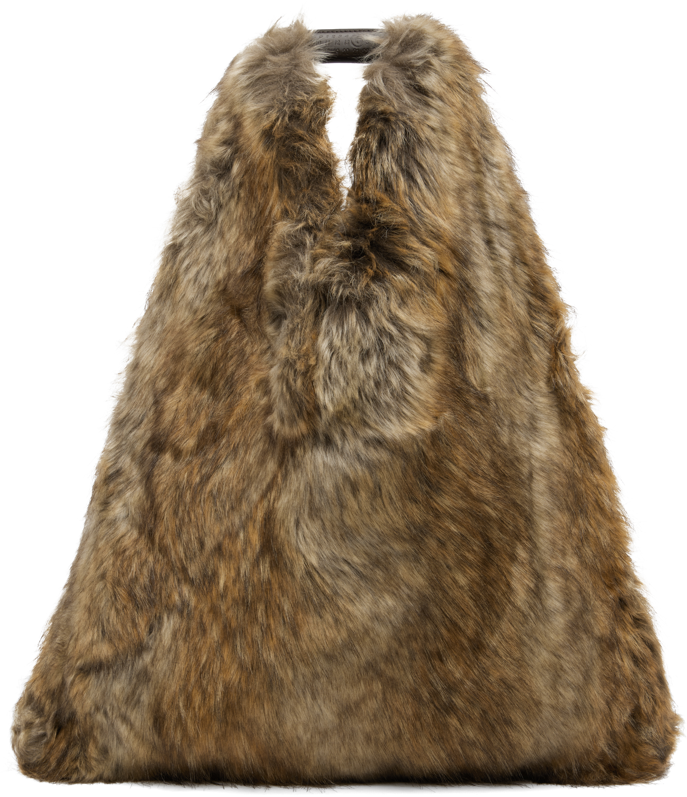 【MM6 MAISON MARGIELA】ブラウン トライアングルトート MM6 Maison Margielaのブラウン スモール クラシック
