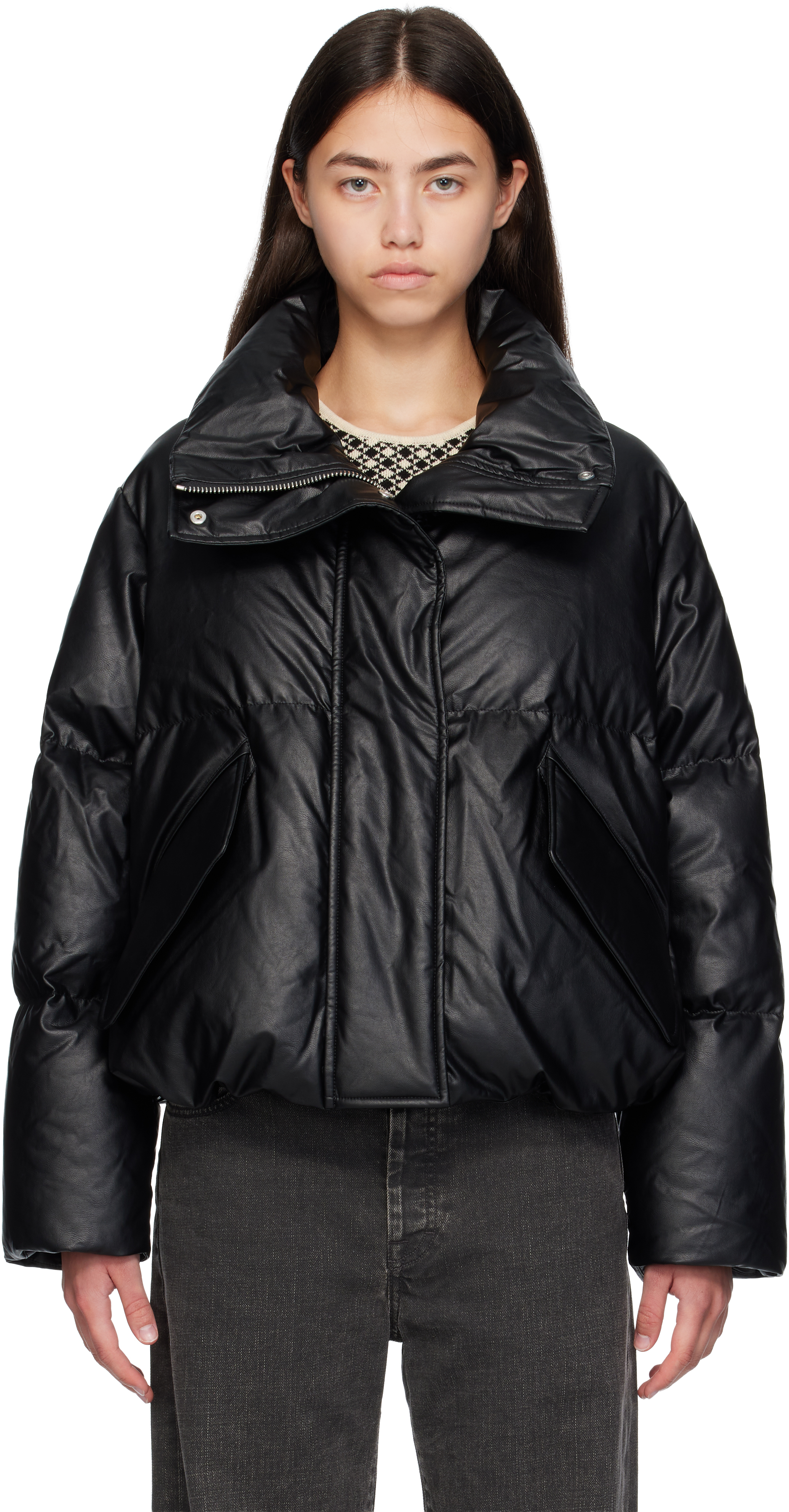 ダウンジャケット・コート MM6 Maison Margiela Scarf down jacket (S52AA0193S53057 900) Black Down coat MM6 Maison Margiela - Vitkac AS