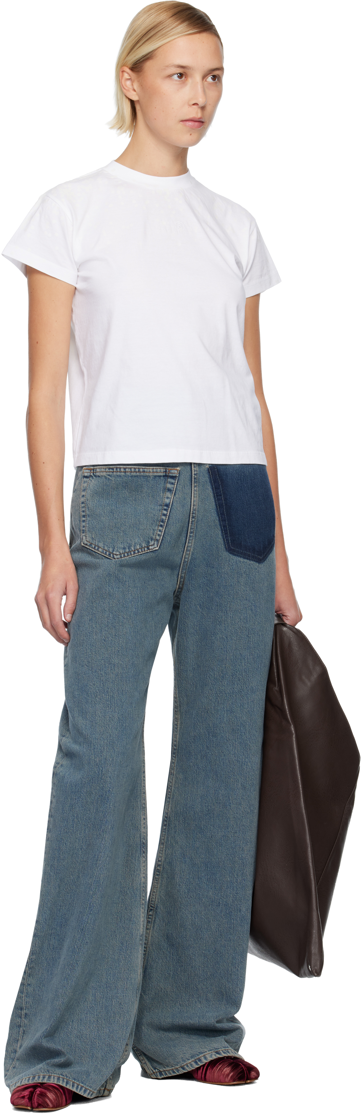 Mm6 Maison Margiela Blue Mid-weight 5 Pockets Jeans In Blue