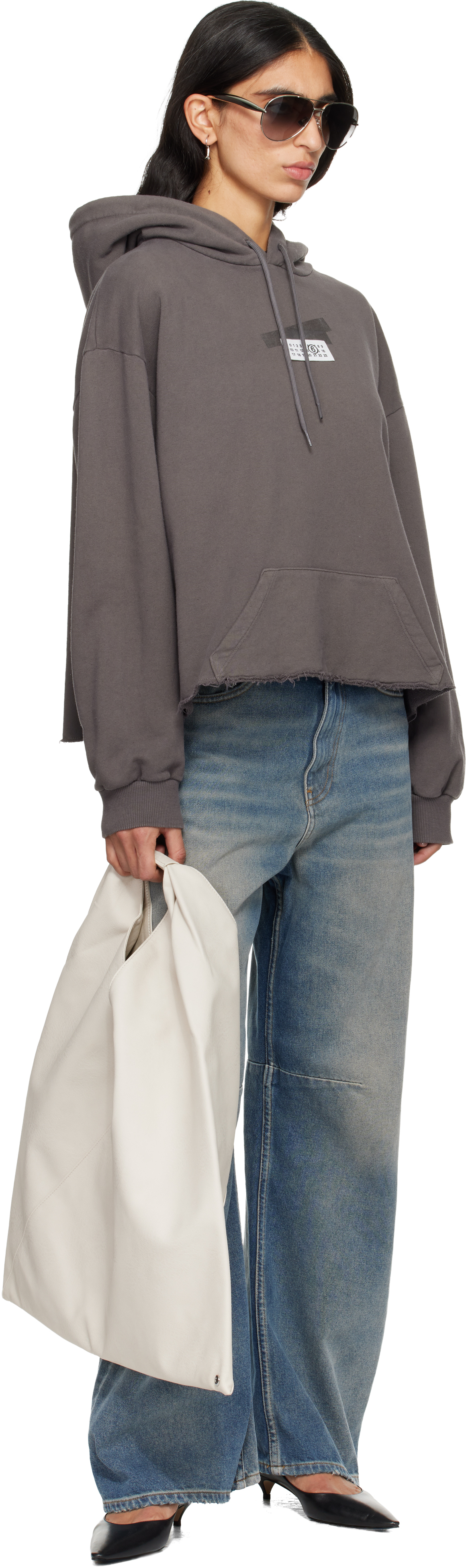 Mm6 Maison Margiela Blue Wide-leg Jeans In Blue