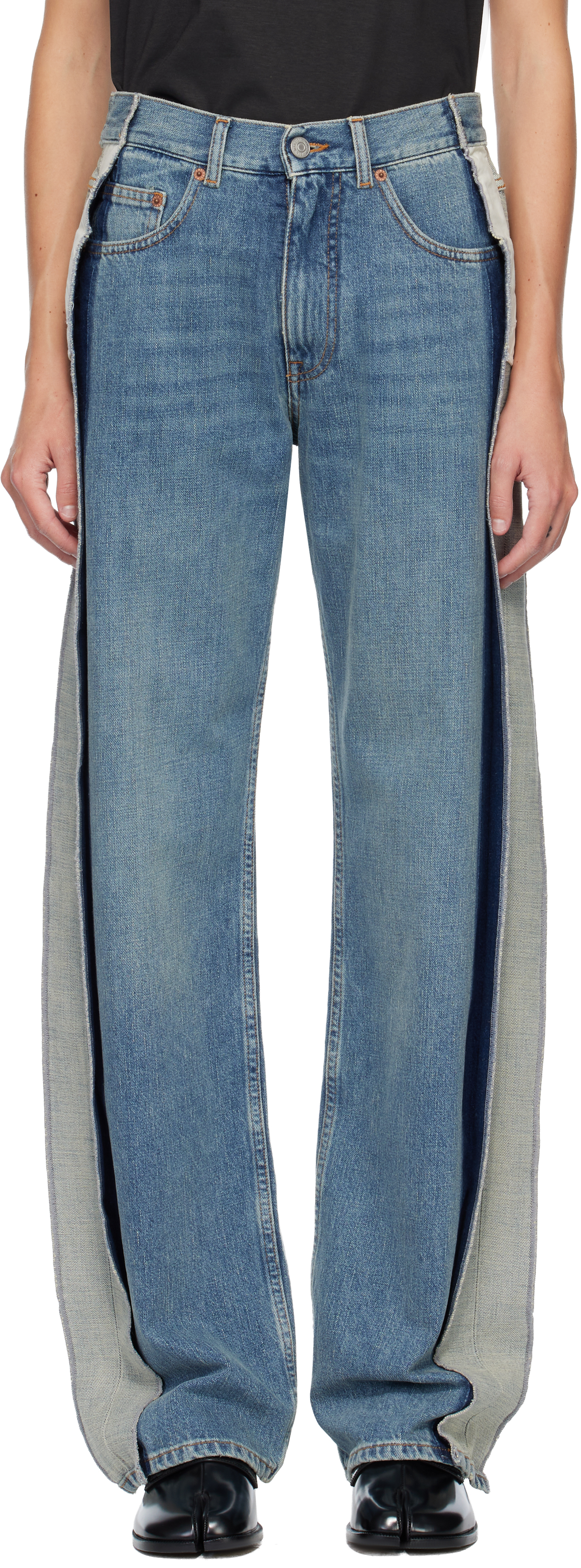 MM6 Maison Margiela: Blue 5 Pockets Jeans | SSENSE