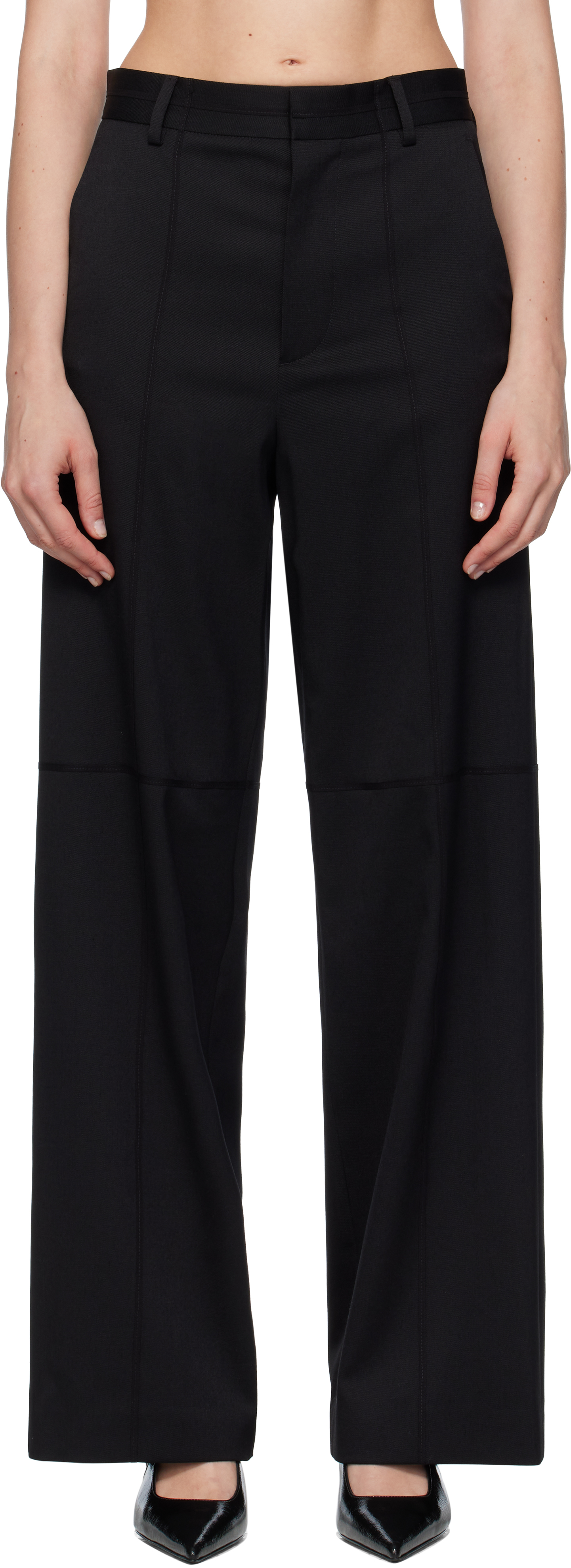 Black Tailoring Wool Trousers