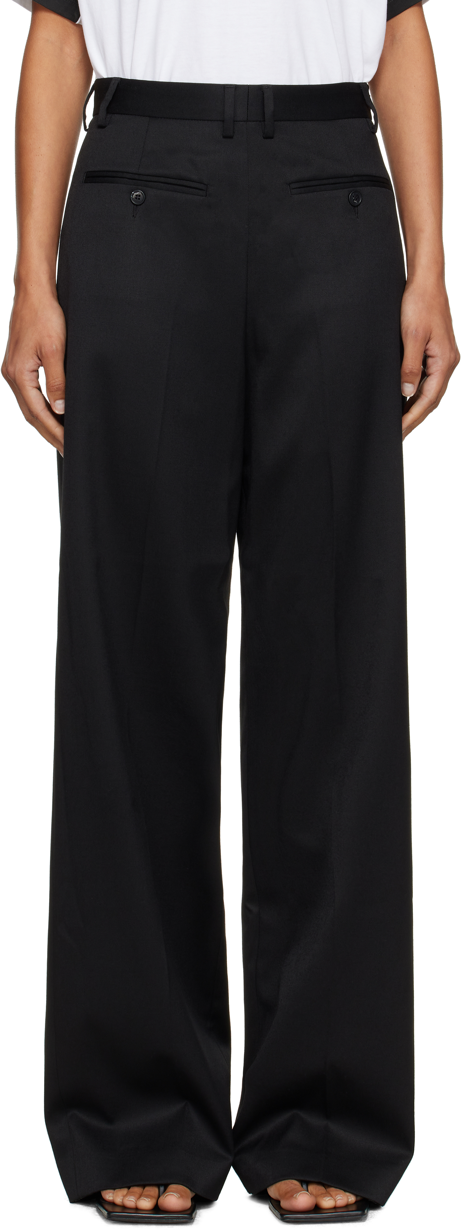 Mm6 Maison Margiela Black Tailored Trousers In Black