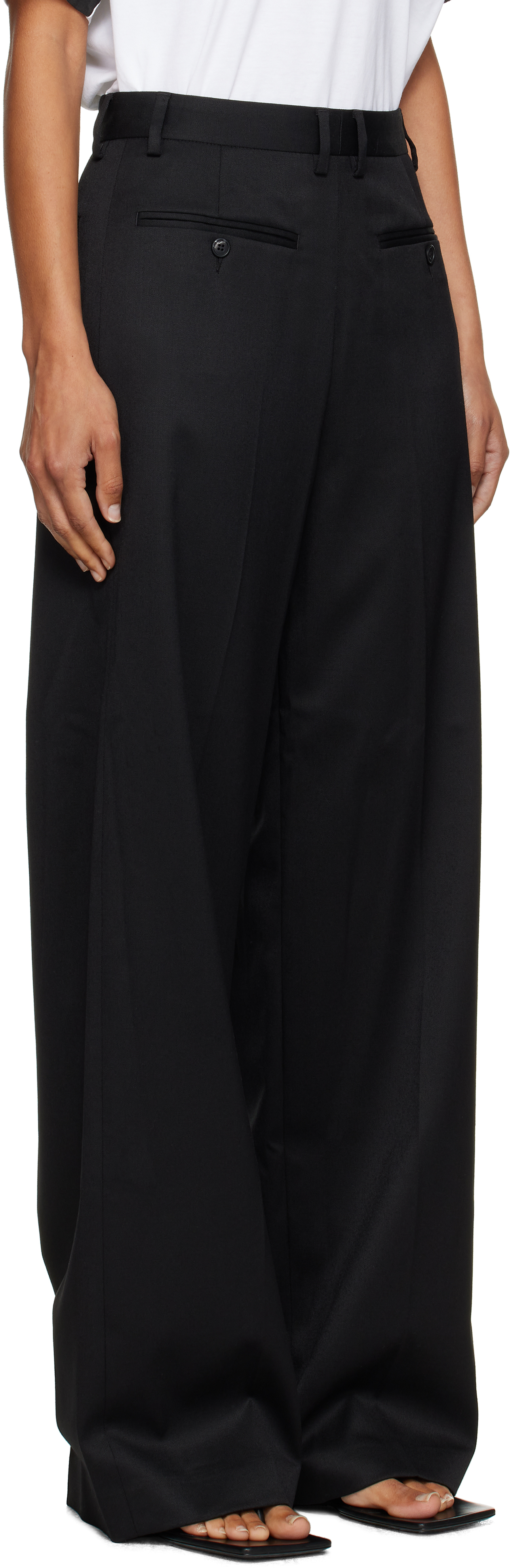 Mm6 Maison Margiela Black Tailored Trousers In Black