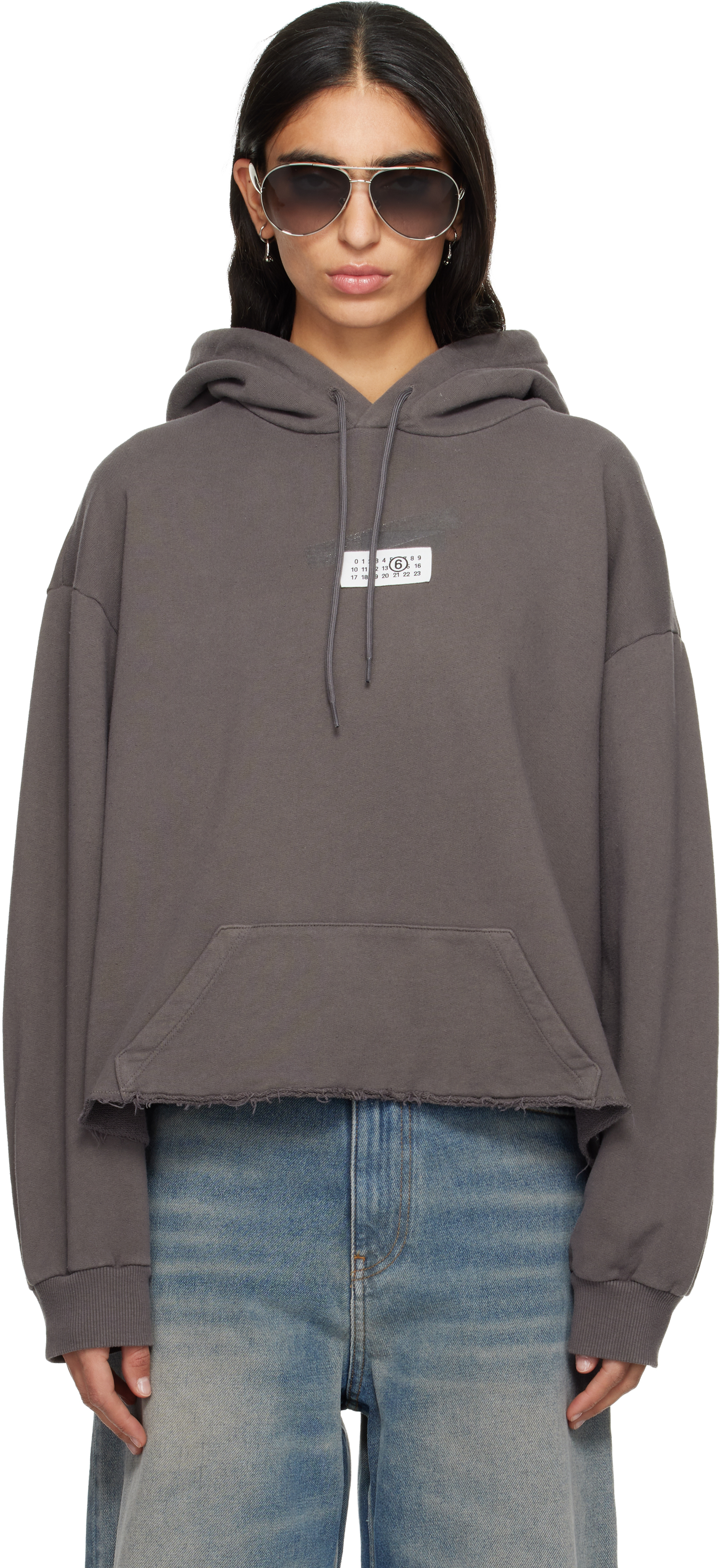 Mm6 Maison Margiela Taupe Relaxed Hoodie In Brown