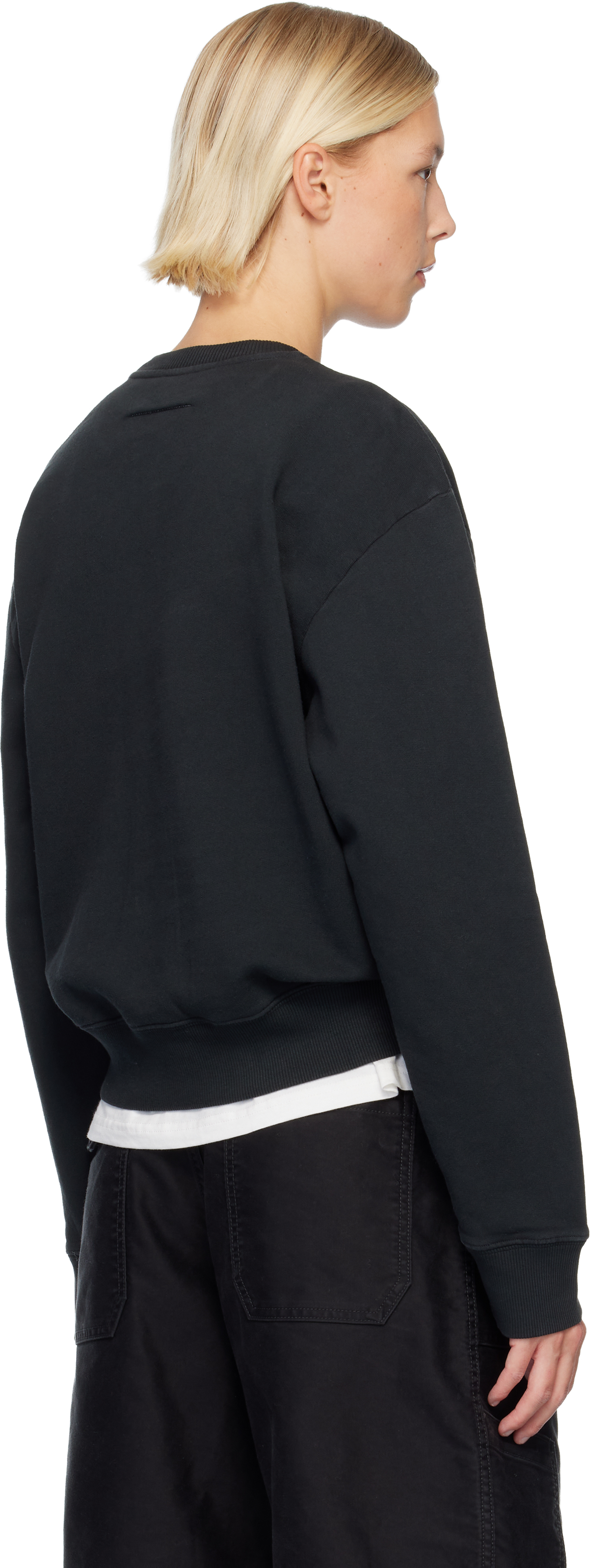 Mm6 Maison Margiela Numeric Signature Mm6 Sweatshirt In Black