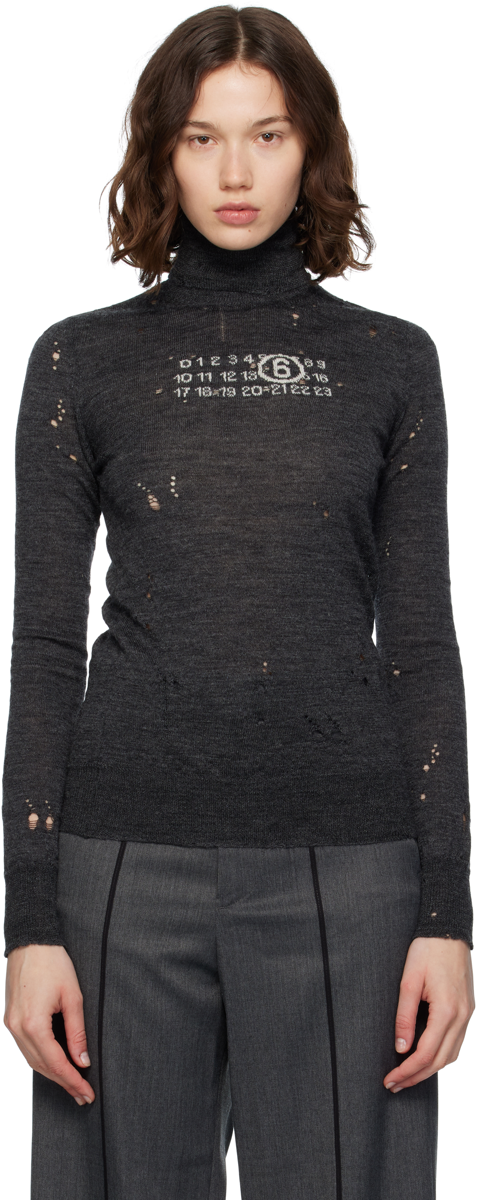 Gray Wool Turtleneck
