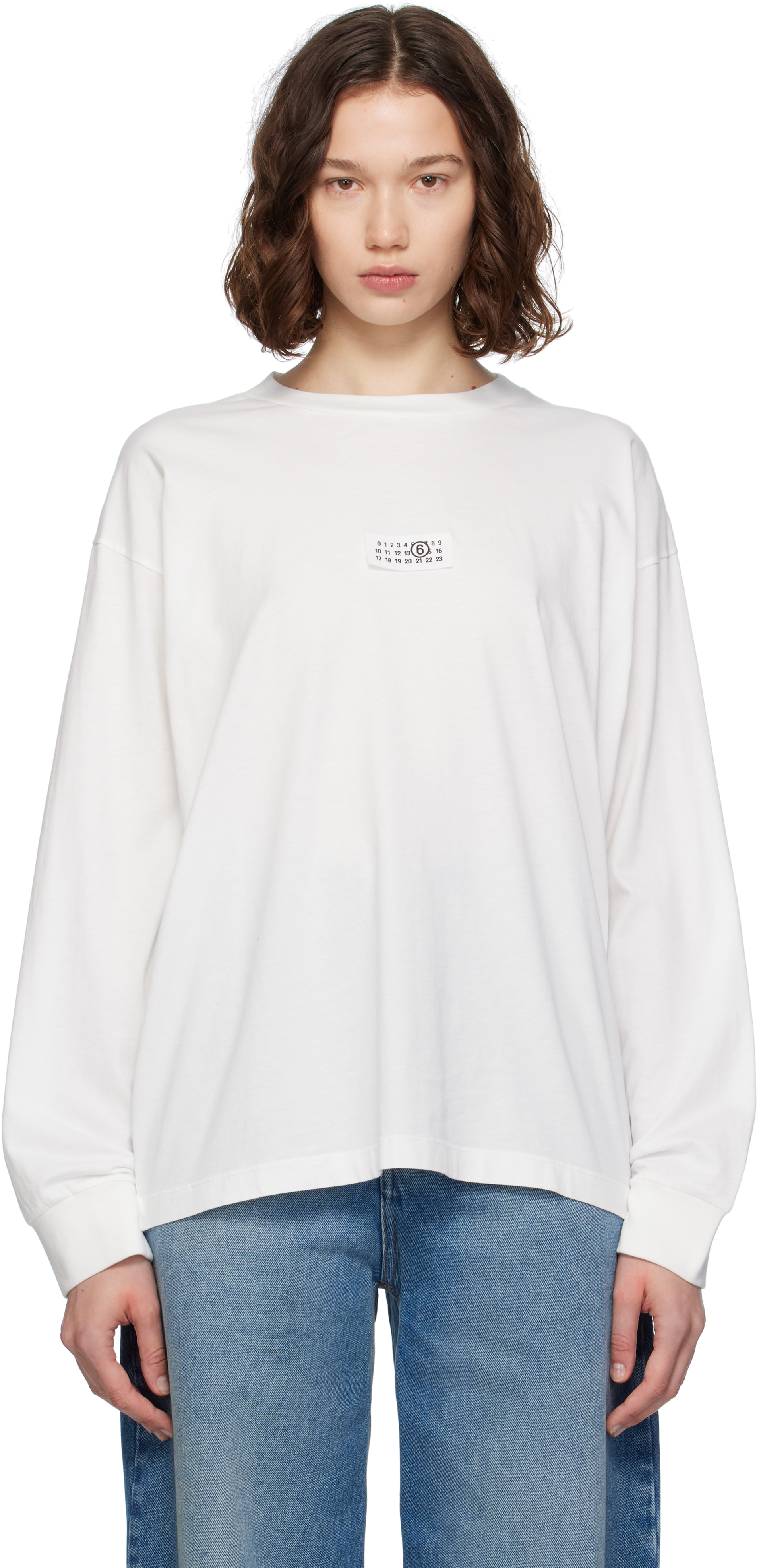 MM6 Maison Margiela: White Cotton T-shirt | SSENSE