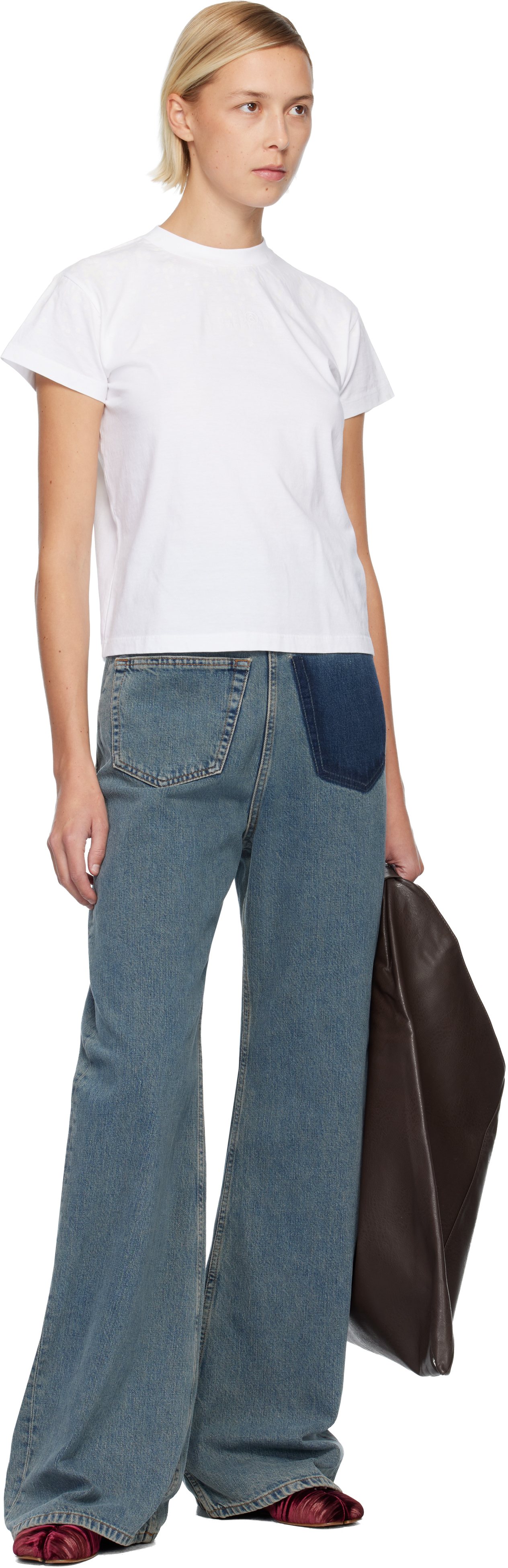 Mm6 Maison Margiela White Cotton Jersey T-shirt In White