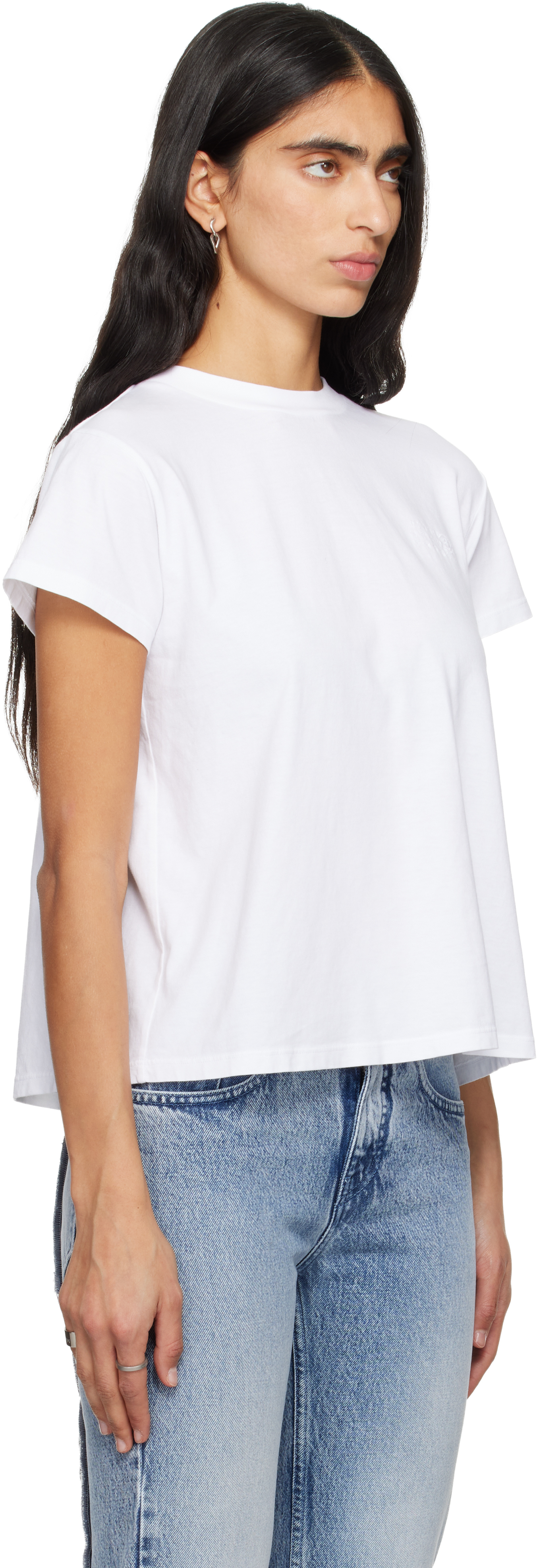Mm6 Maison Margiela White Cotton Jersey T-shirt