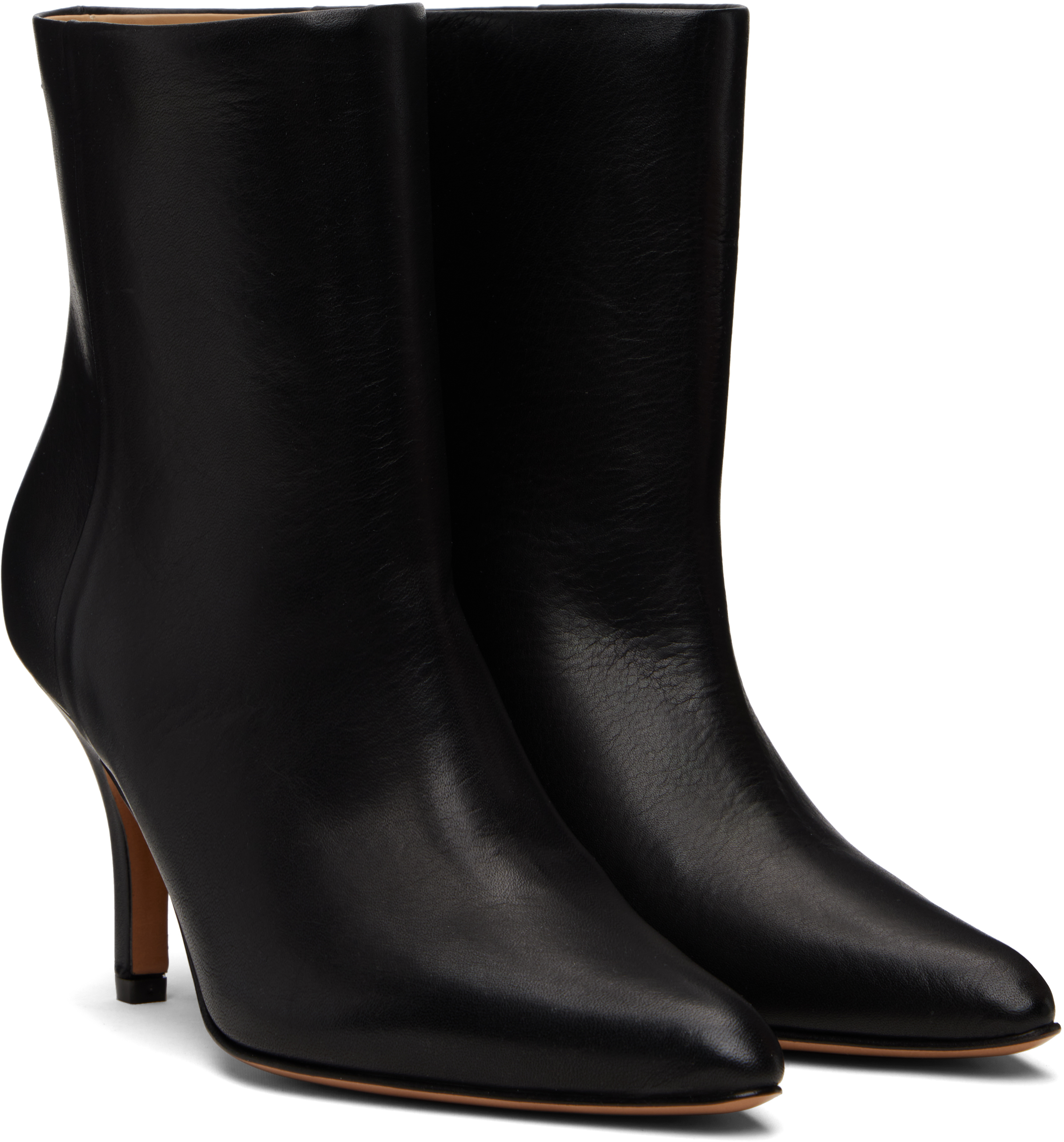 Mm6 Maison Margiela Pointed Toe Stiletto Heel Ankle Boot In Black