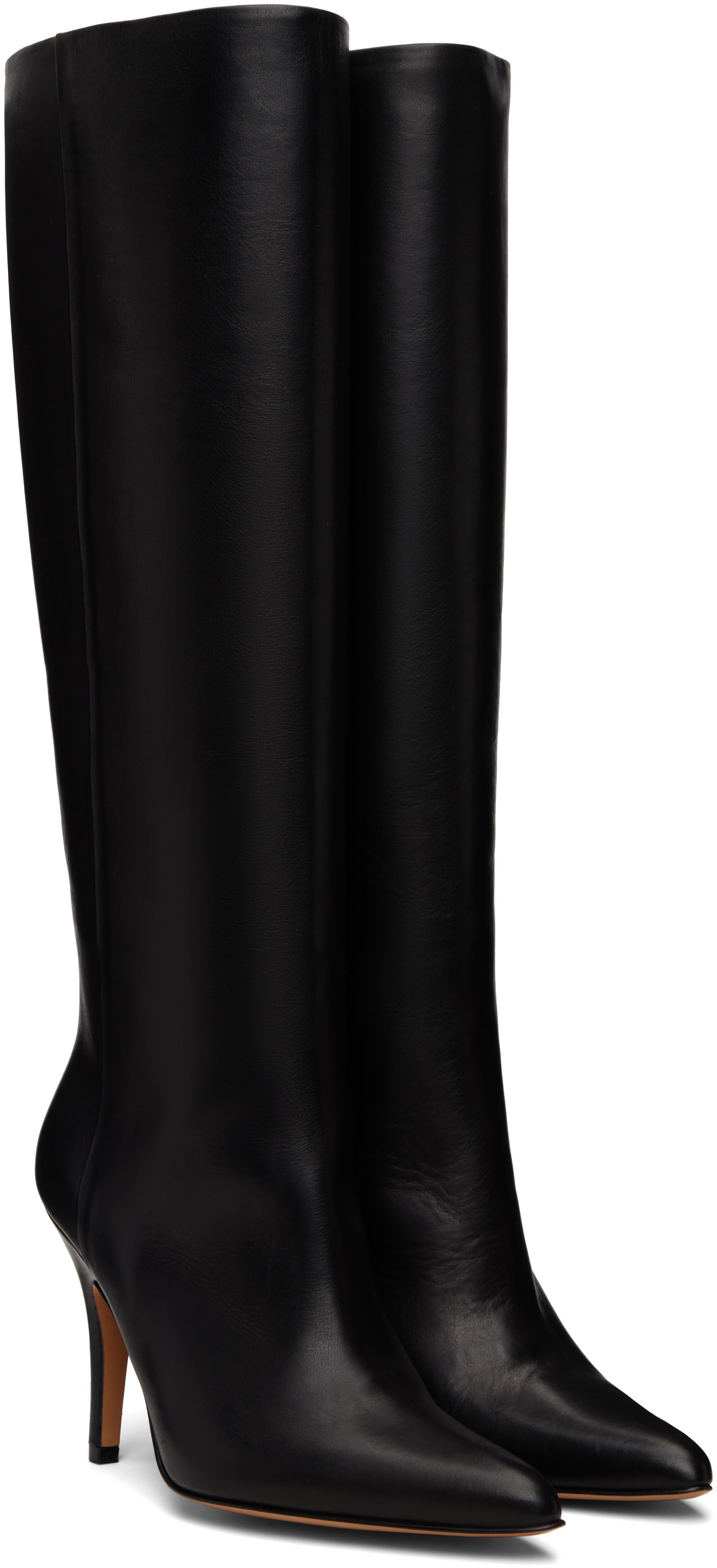 Mm6 Maison Margiela Black Architype Knee High Tall Boots In Black