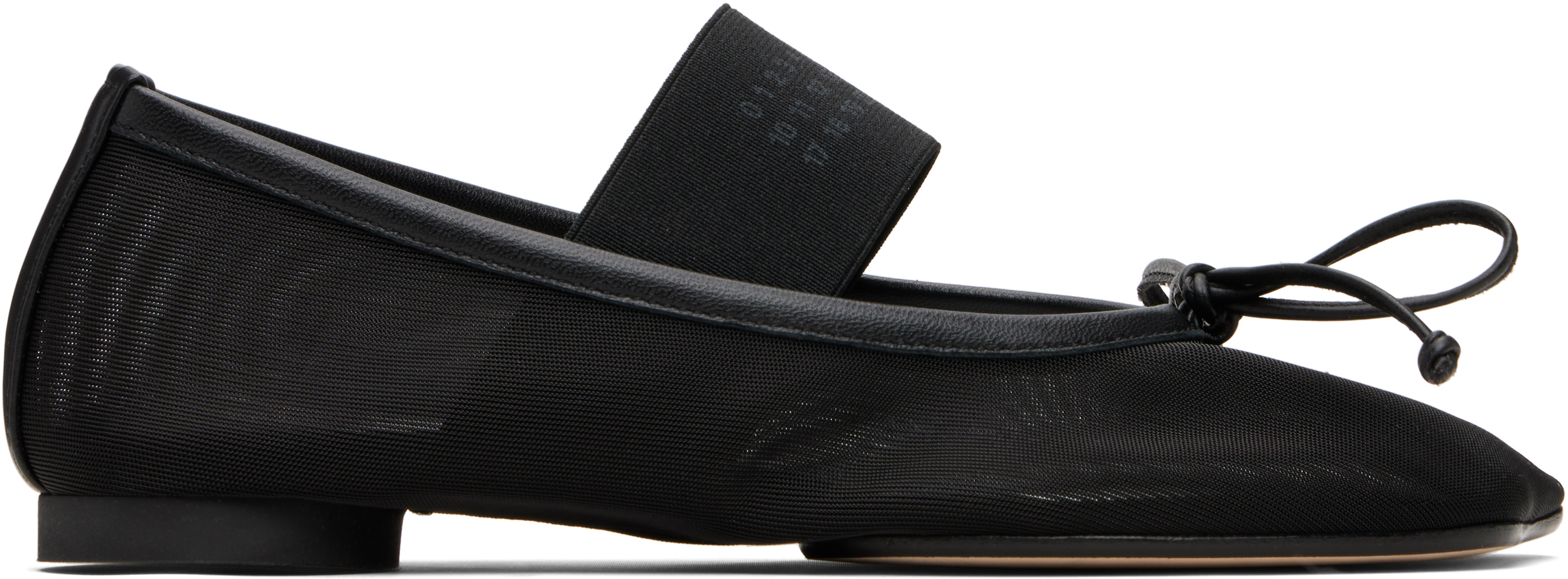MM6 Maison Margiela: Black Anatomic Numeric Ballerina Flats