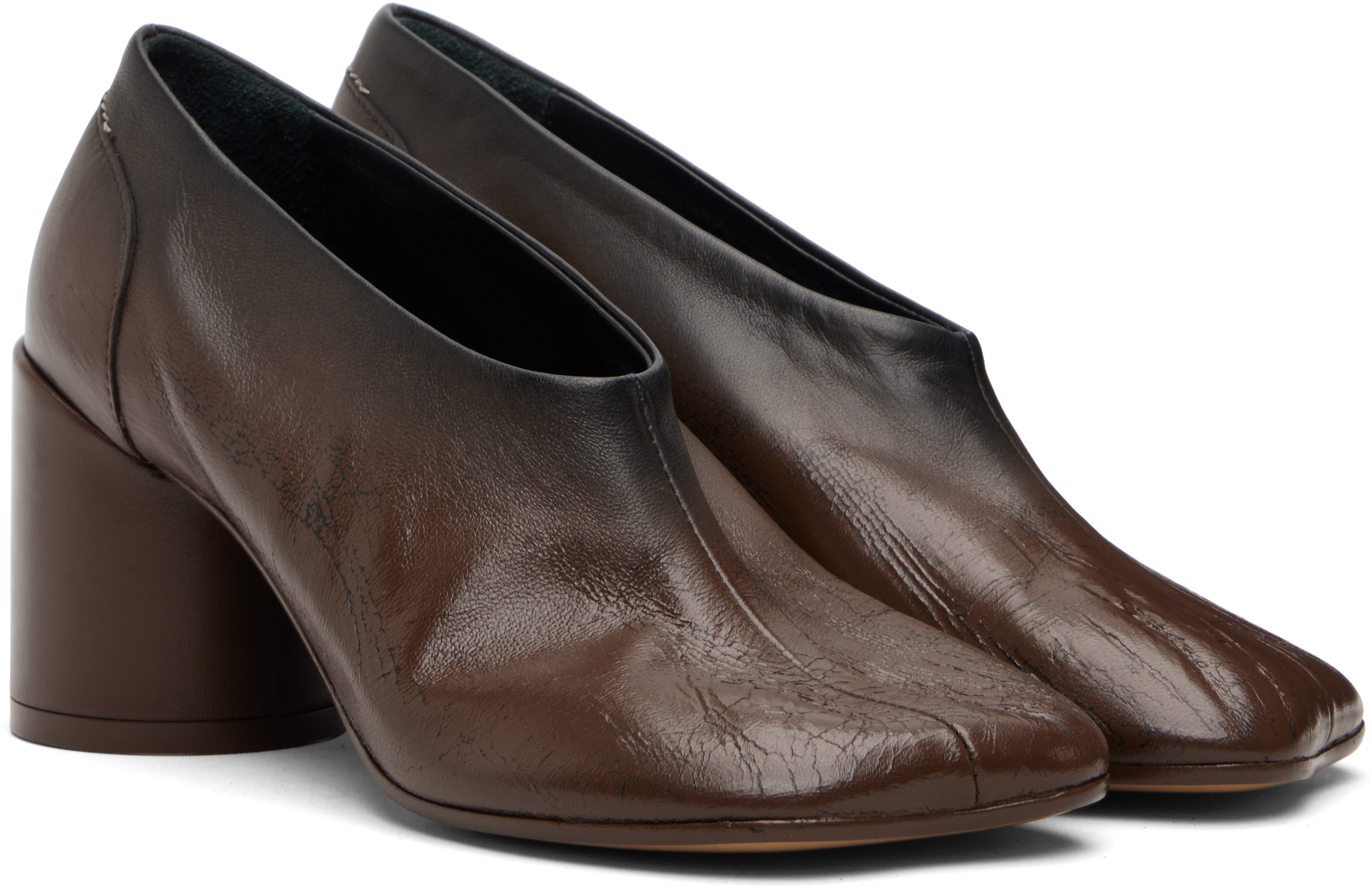 Mm6 Maison Margiela Décolleté "anatomic" In Brown