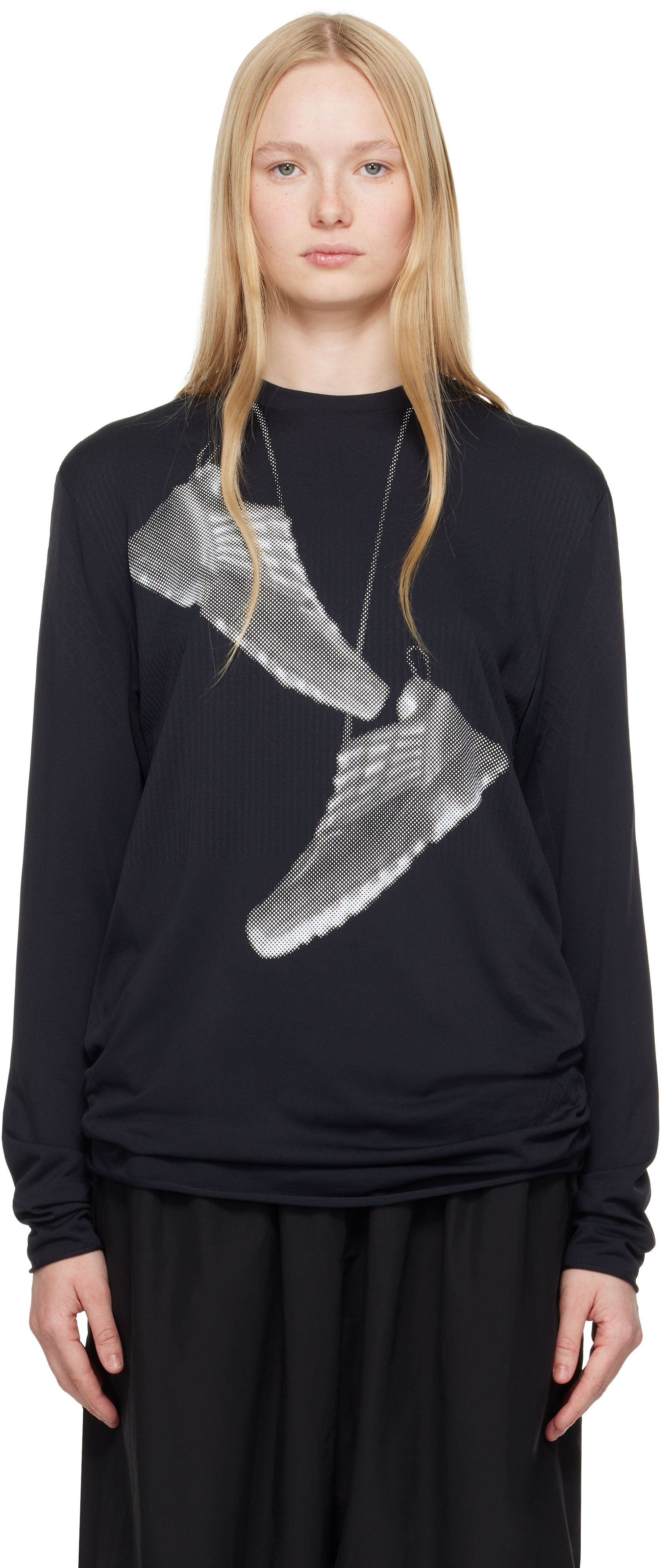 Mm6 Maison Margiela Black Salomon Edition Sneaker Print Sport T-shirt