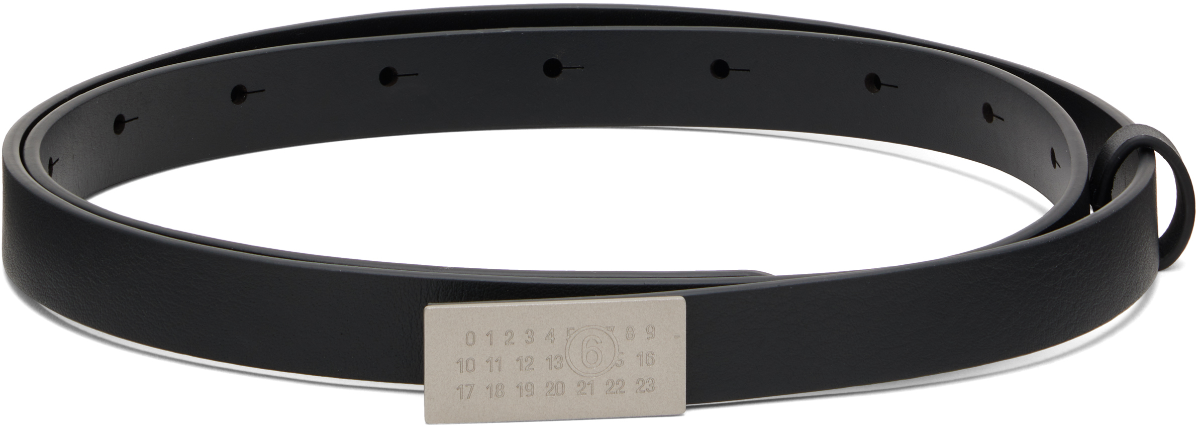 Mm6 Maison Margiela Black Numeric Belt In Black