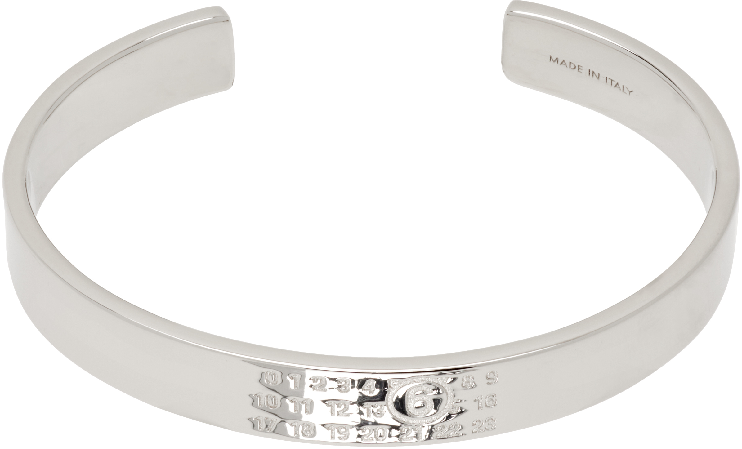 アクセサリー Maison Margiela MM6 Logo Cuff Bracelet MM6 Maison Margiela: Minimal Logo Bracelet | SSENSE