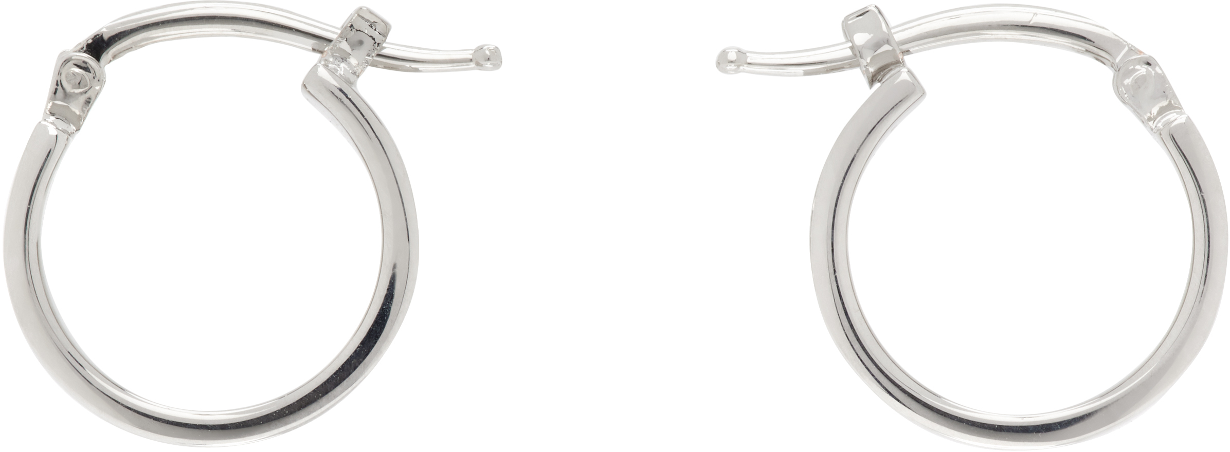 MM6 Maison Margiela: Logo Hoop Earrings | SSENSE