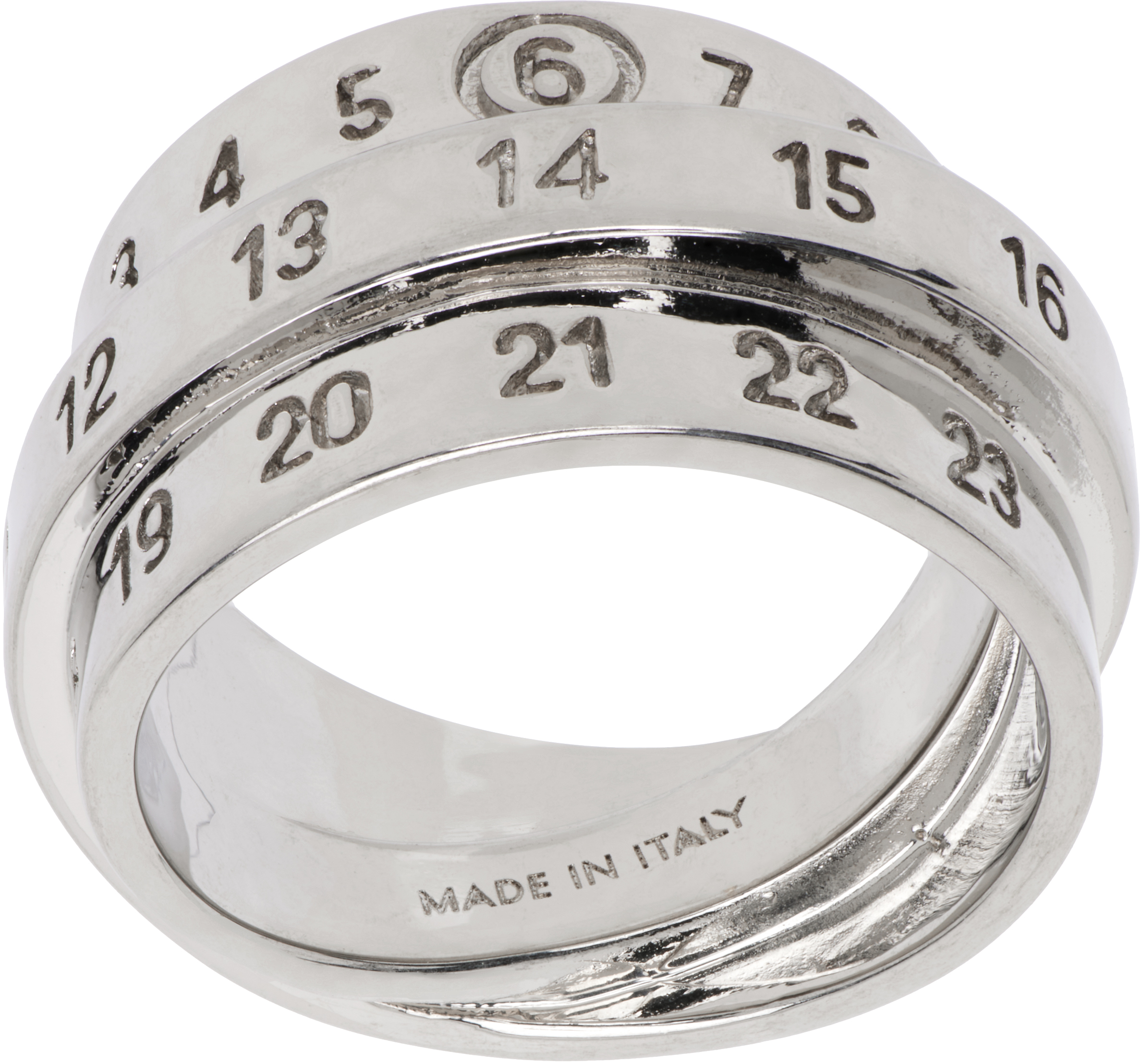 MM6 Maison Margiela トリプルロゴ Numeric リング 関税送料込 Mm6 Maison Margiela Triple Signature Numeric Logo Ring In