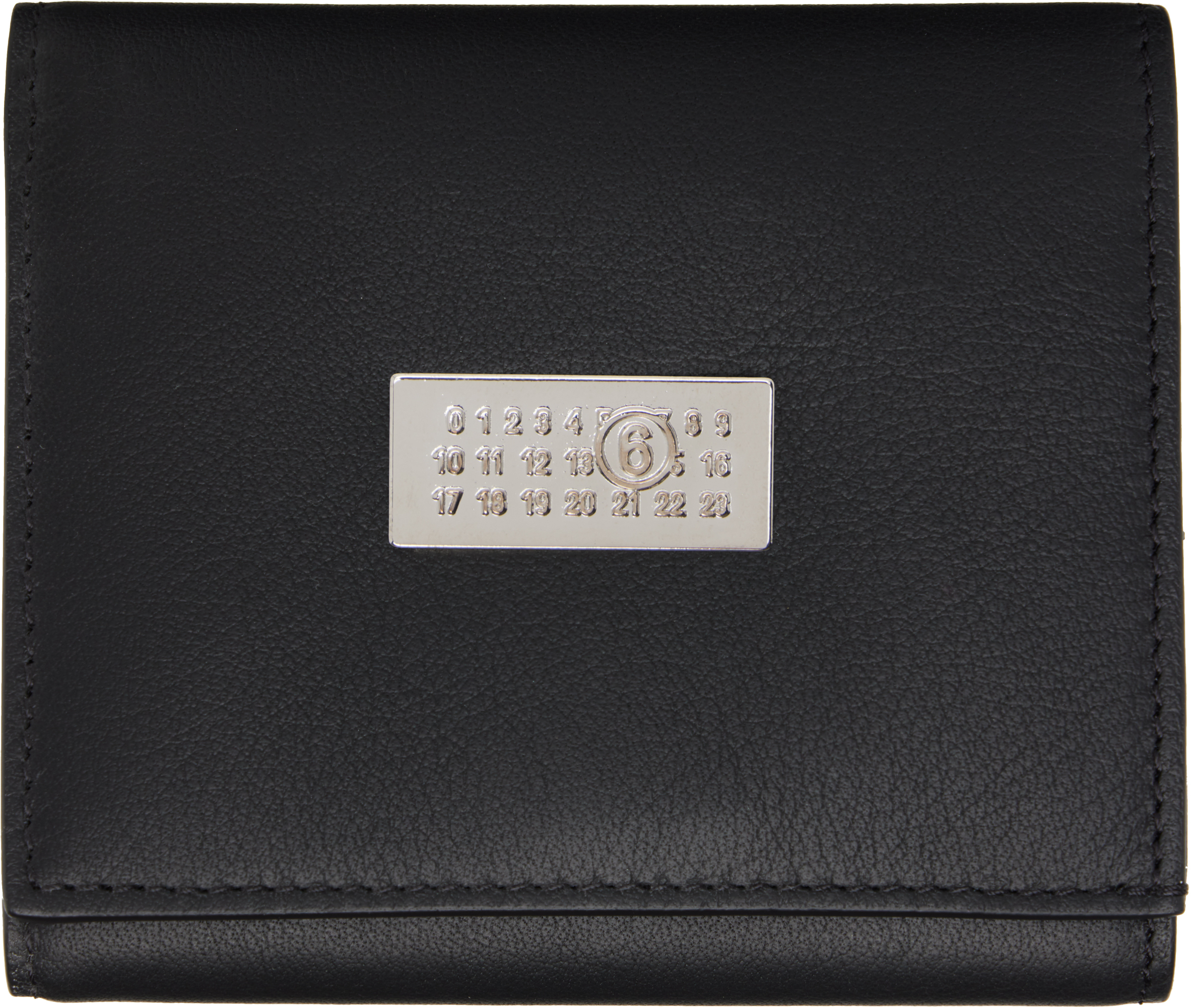 MM6 Maison Margiela: ブラック 三つ折り財布 | SSENSE 日本