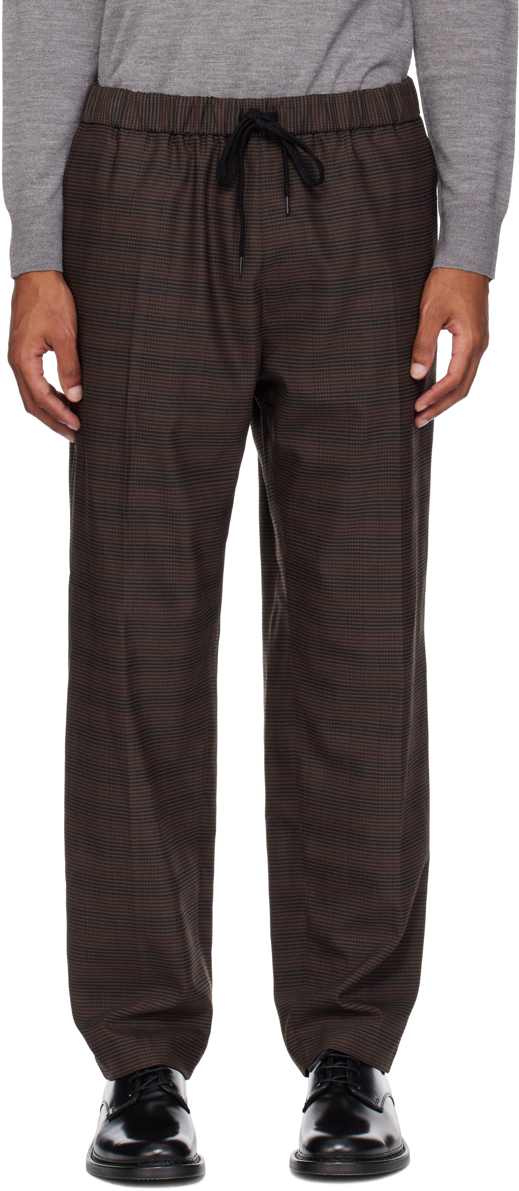 Brown Relaxed-Fit Trousers