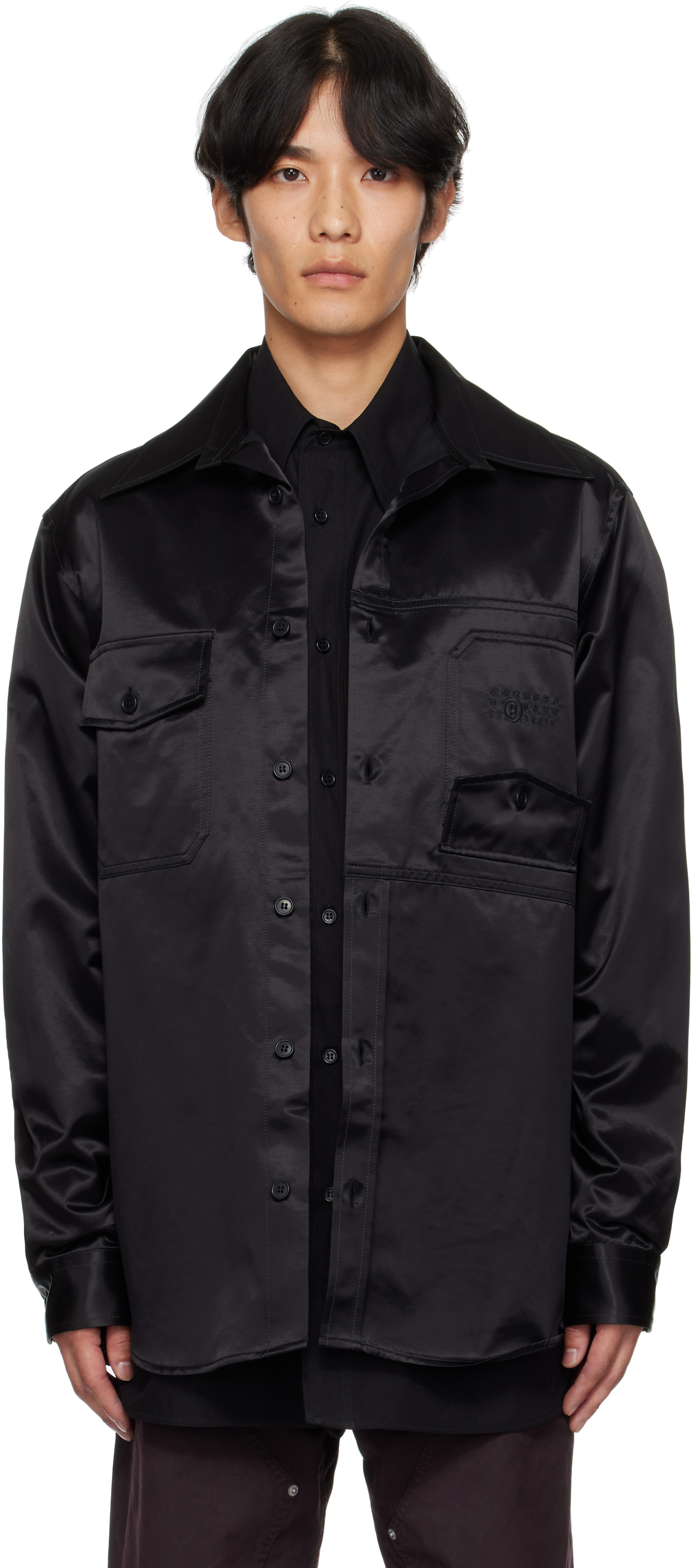 ⚫︎MM6 Maison Margiela⚫︎ブラックMM6 スウェット 16Y Mm6 Maison Margiela for Men FW25 Collection | SSENSE