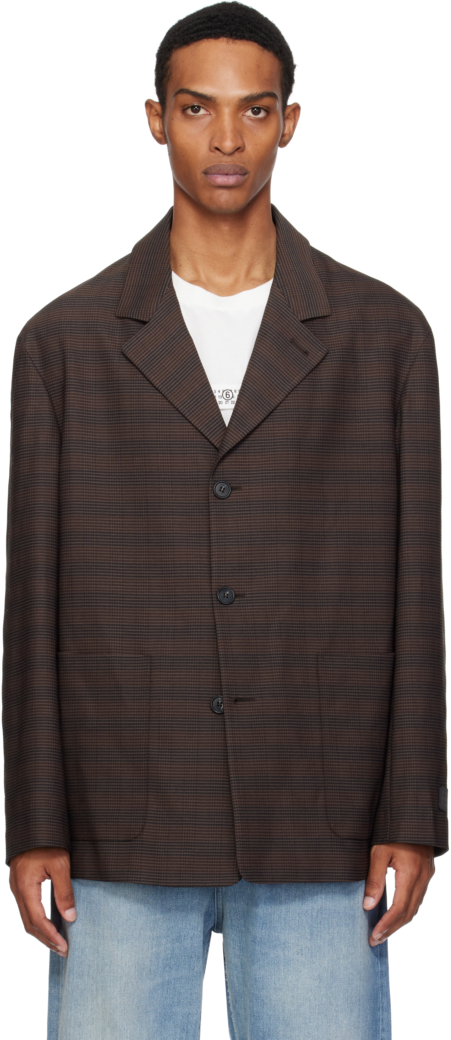 Brown Check Blazer